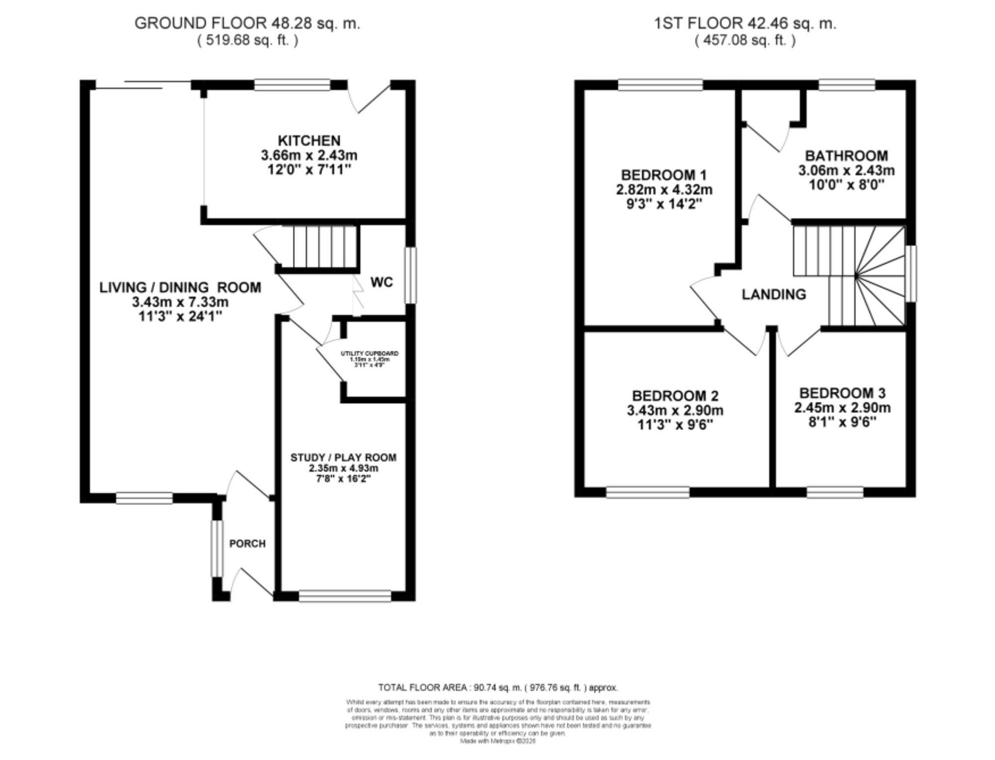 10, Oak Road, Eccleshall, ST21 floorplan