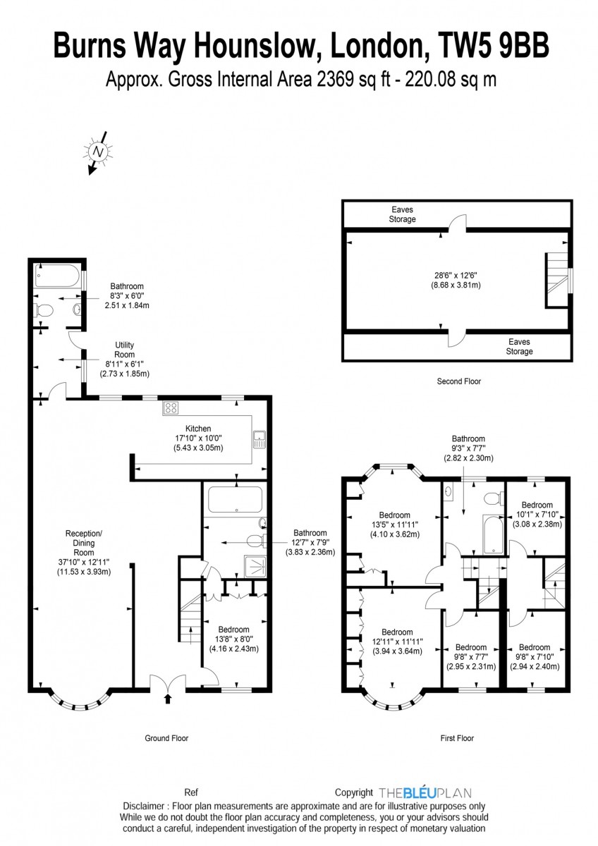 6 Bedrooms Terraced house for sale in Burns Way, Hounslow, Middlesex TW5