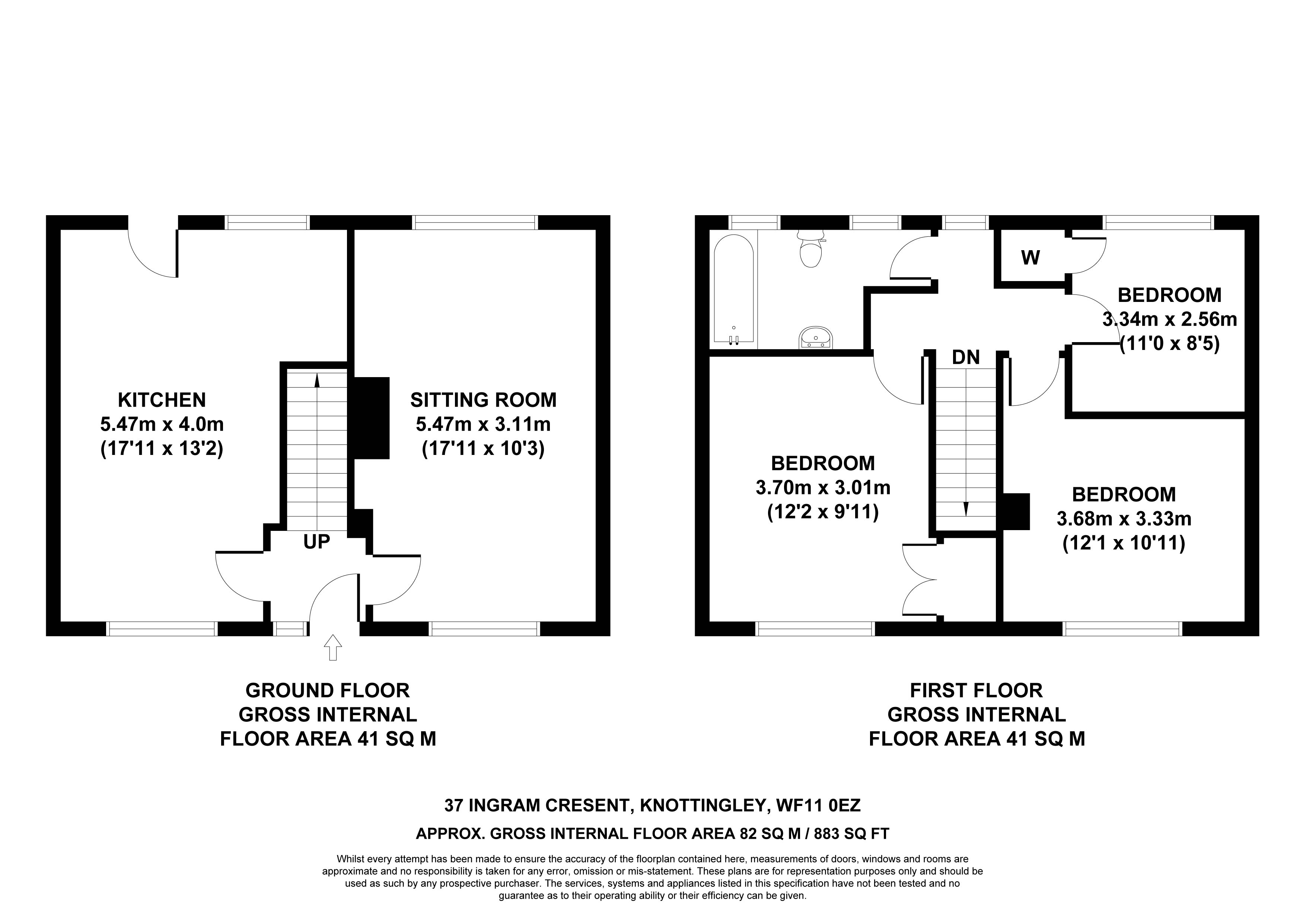 37, Ingram Crescent, Knottingley floorplan