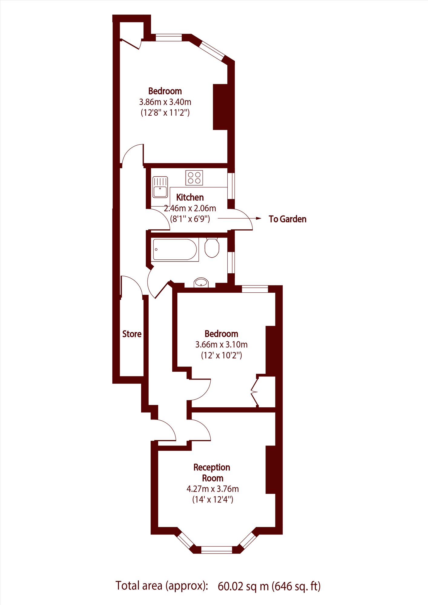 GFF, 40, Wakeman Road, London floorplan