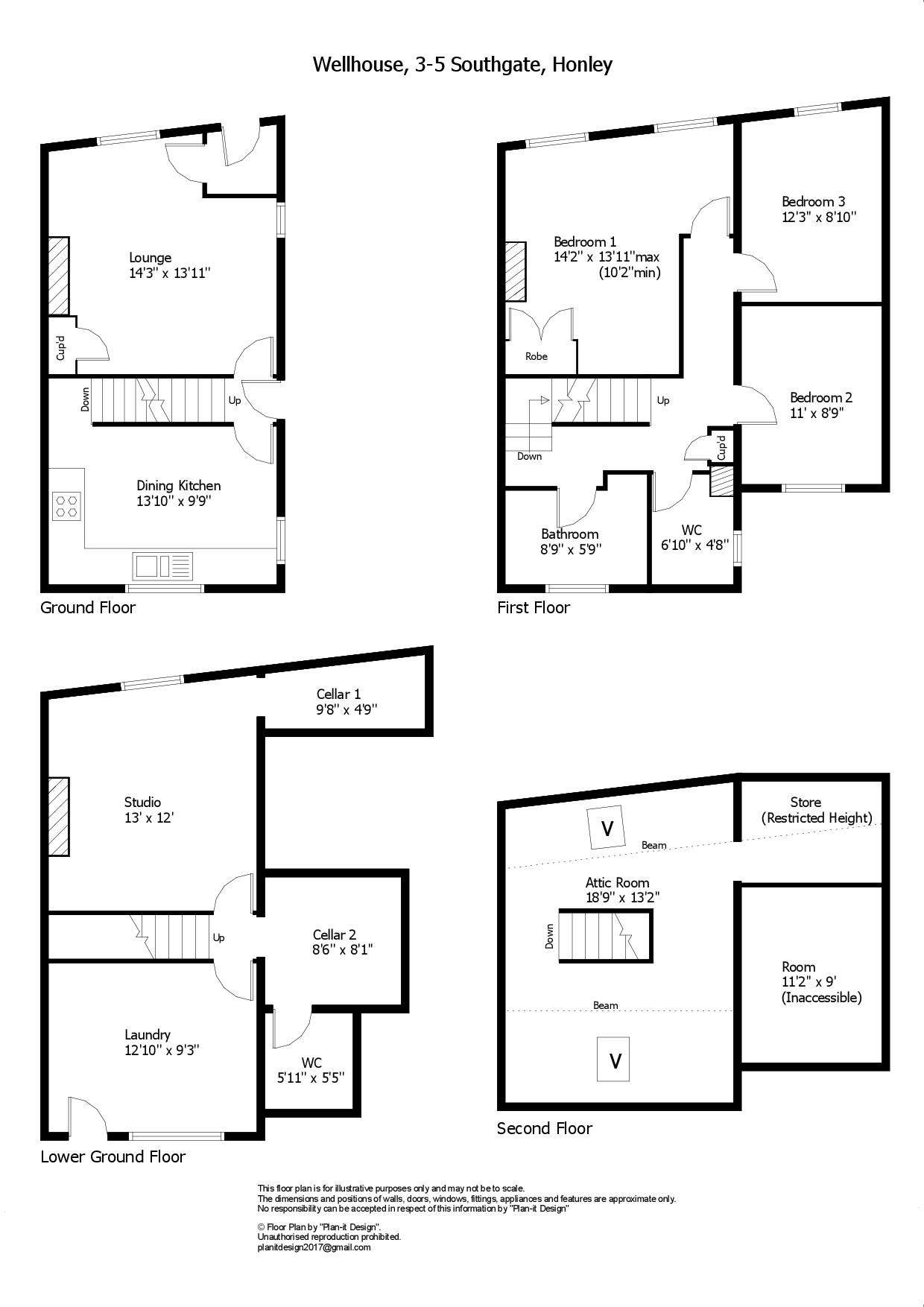 Wells House, 3-5, Southgate, Holmfirth floorplan