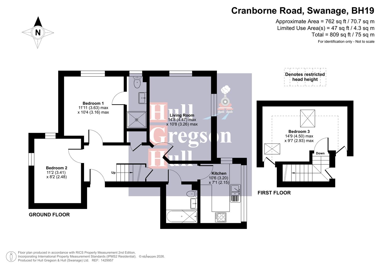 Flat 6, Davine Lodge 2A, Cranborne Road, Swanage floorplan