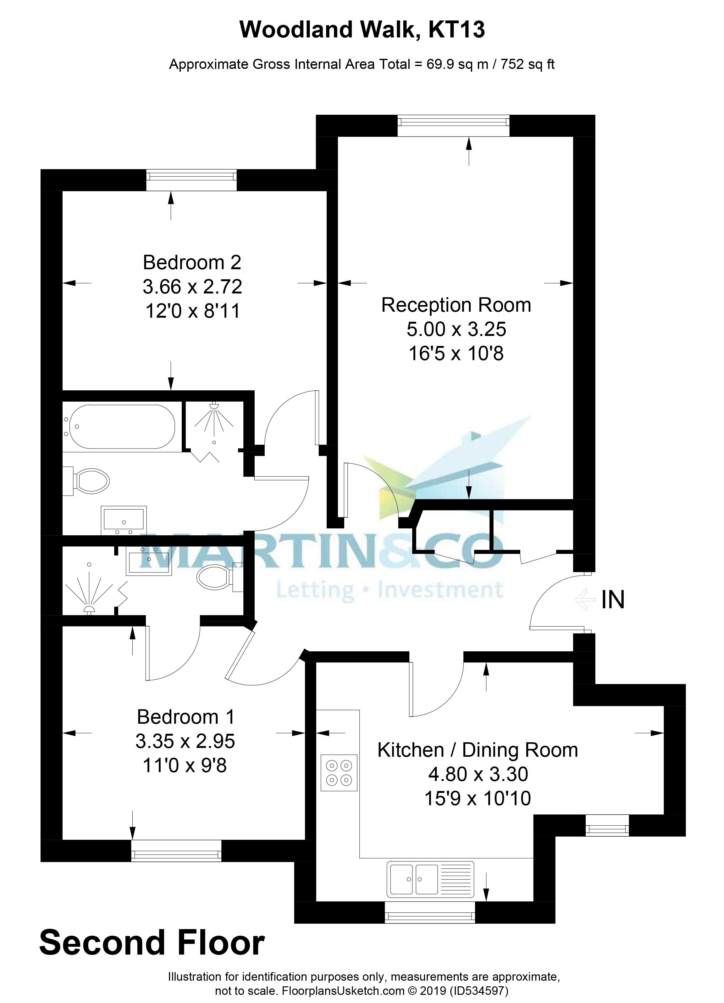 2 Bedrooms Flat for sale in Woodland Walk, Aldershot, Hampshire GU12