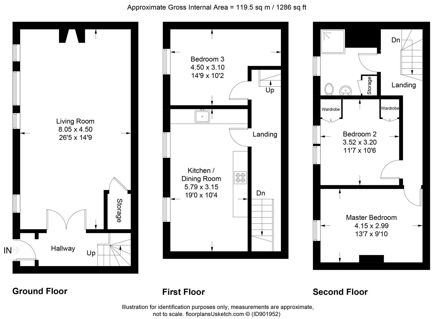 Place House, 1A, Church Walk, Bideford floorplan