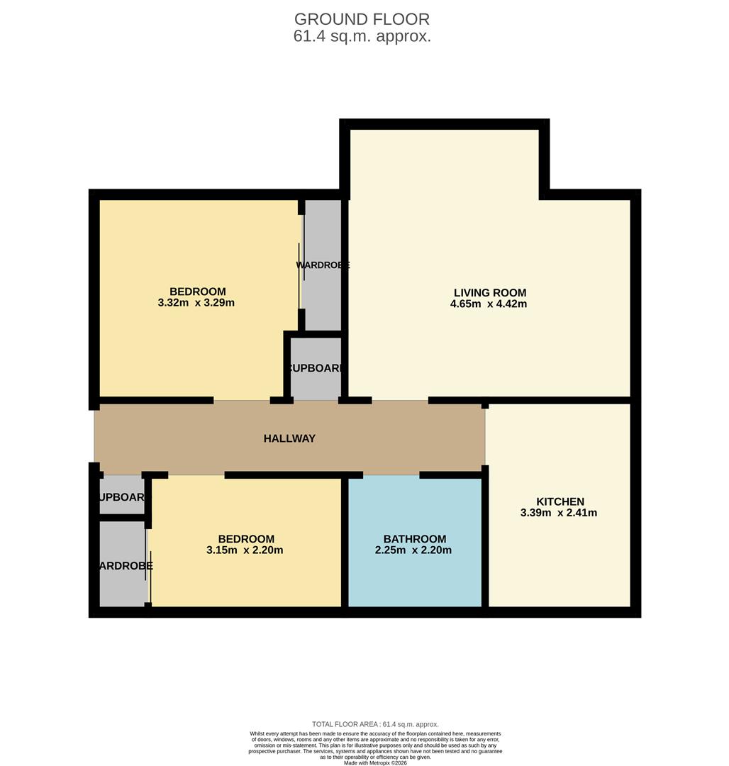 Flat 2, 1, Yeamans Alley, Dundee floorplan