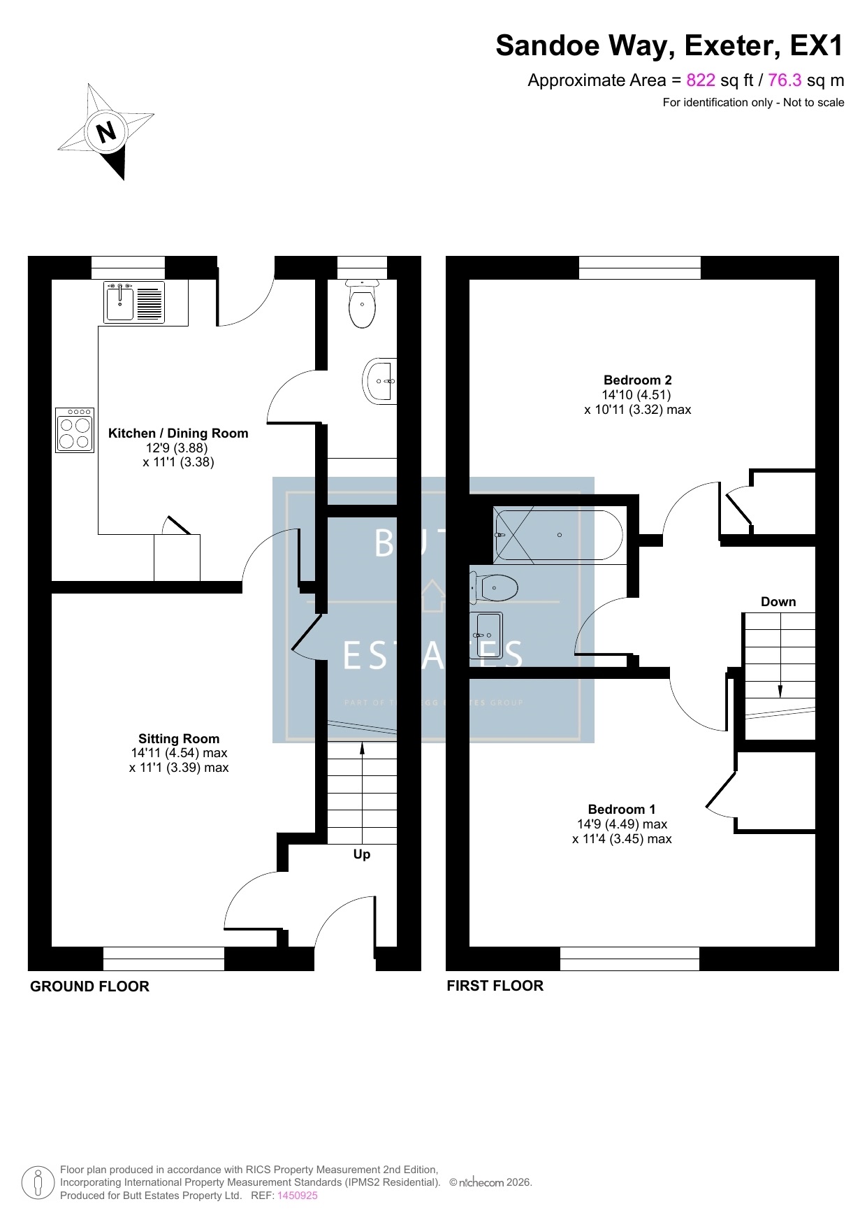 3 Sandoe Way, Exeter floorplan