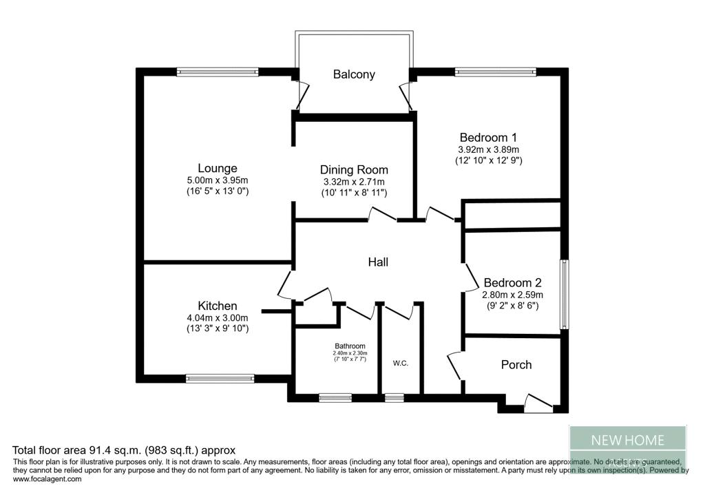 flat 4, The Avenue, Poole floorplan