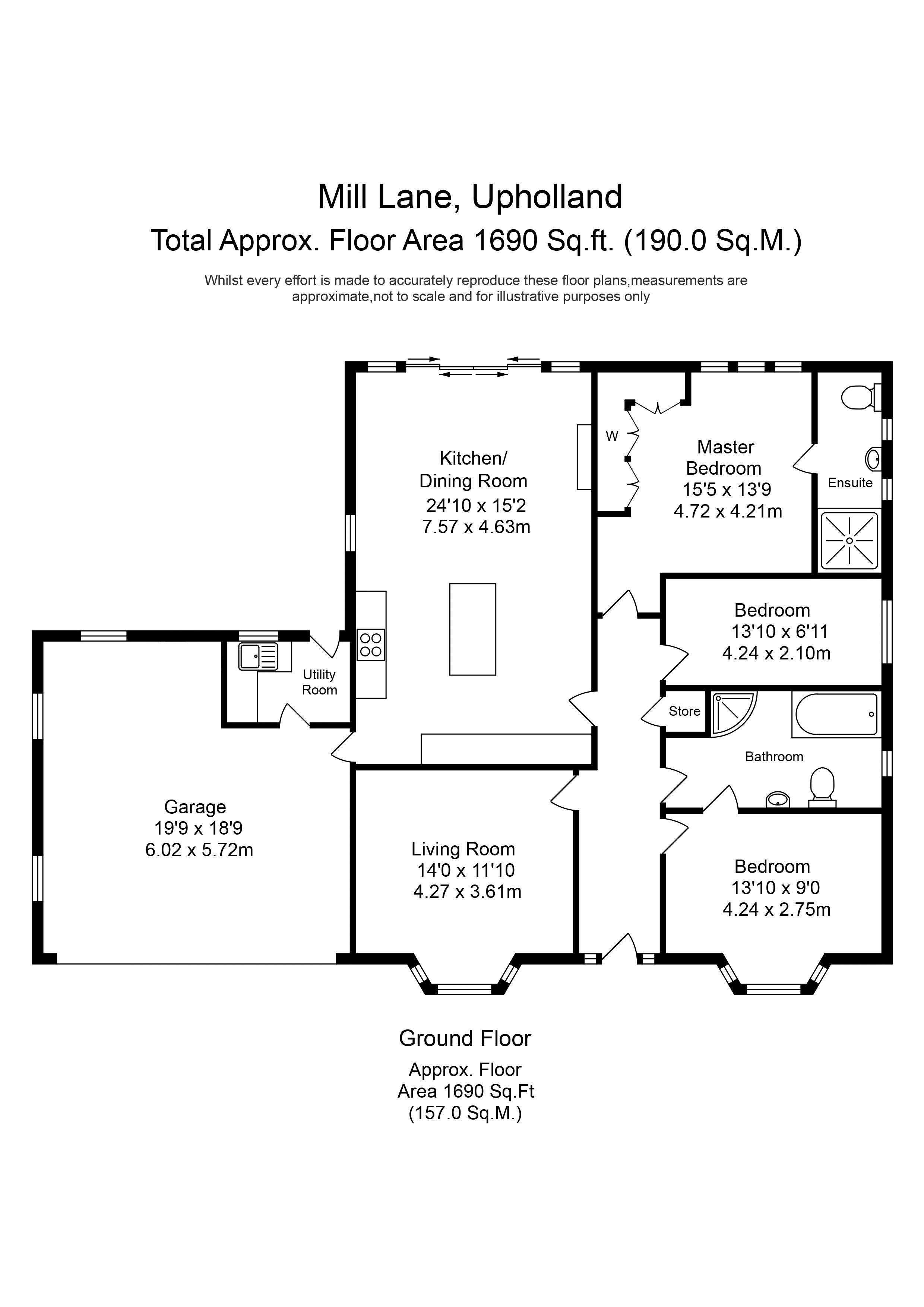 3 Bedrooms Detached bungalow for sale in Mill Lane, Upholland, Skelmersdale WN8