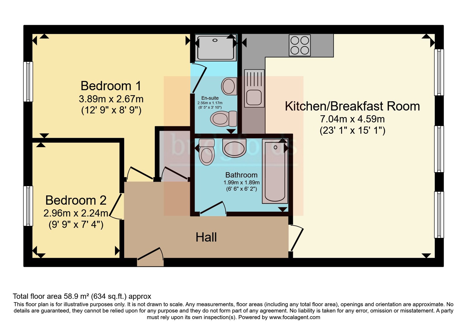 2 Elm Apartments,, Chaloner Grove, West Yorkshire floorplan