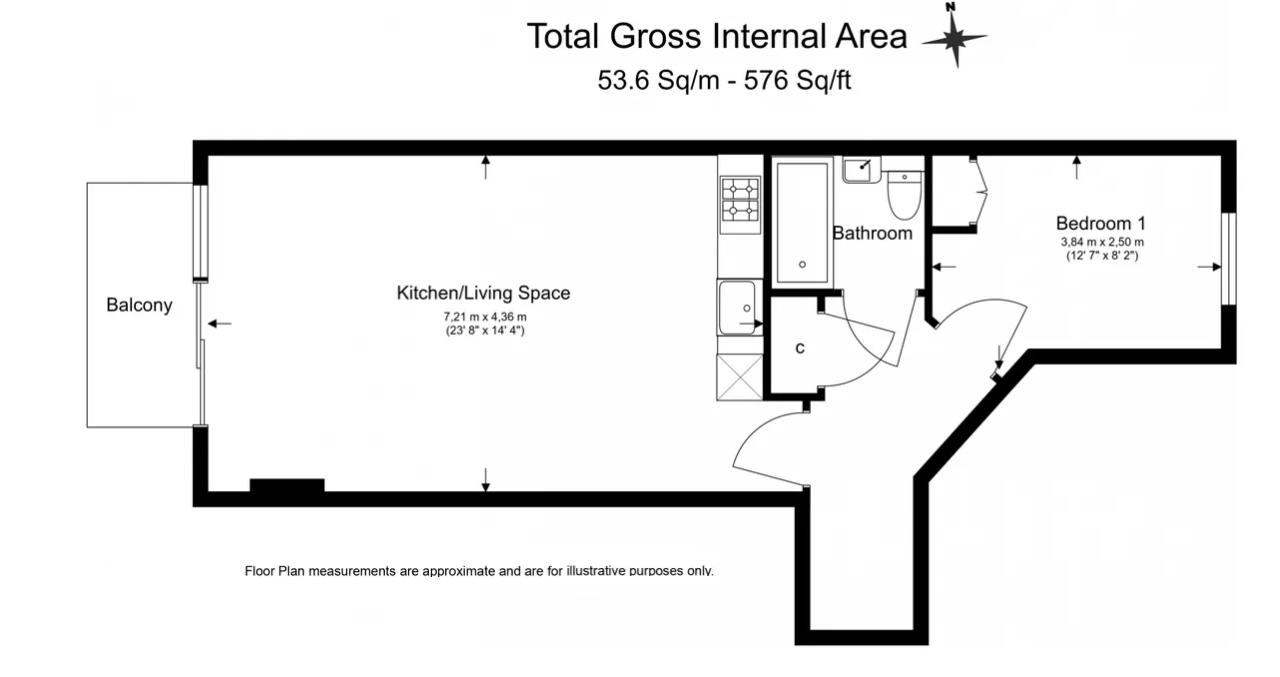 Flat 33, Pinnacle House, 15, Heritage Avenue, London floorplan