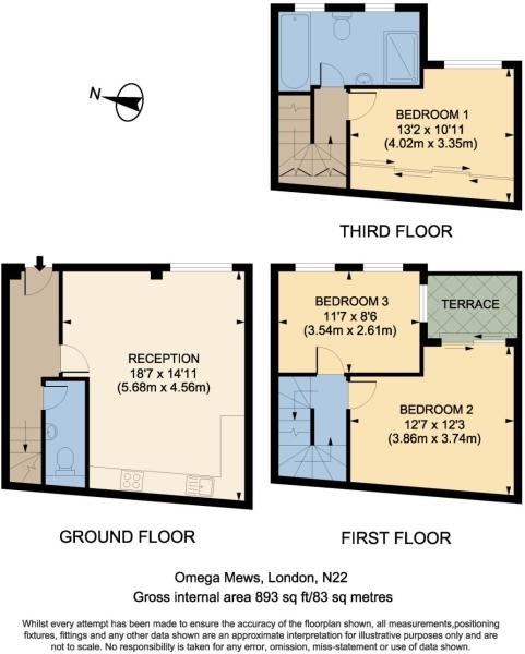 3 Bedrooms Mews house for sale in Omega Terrace, High Road, Wood Green N22