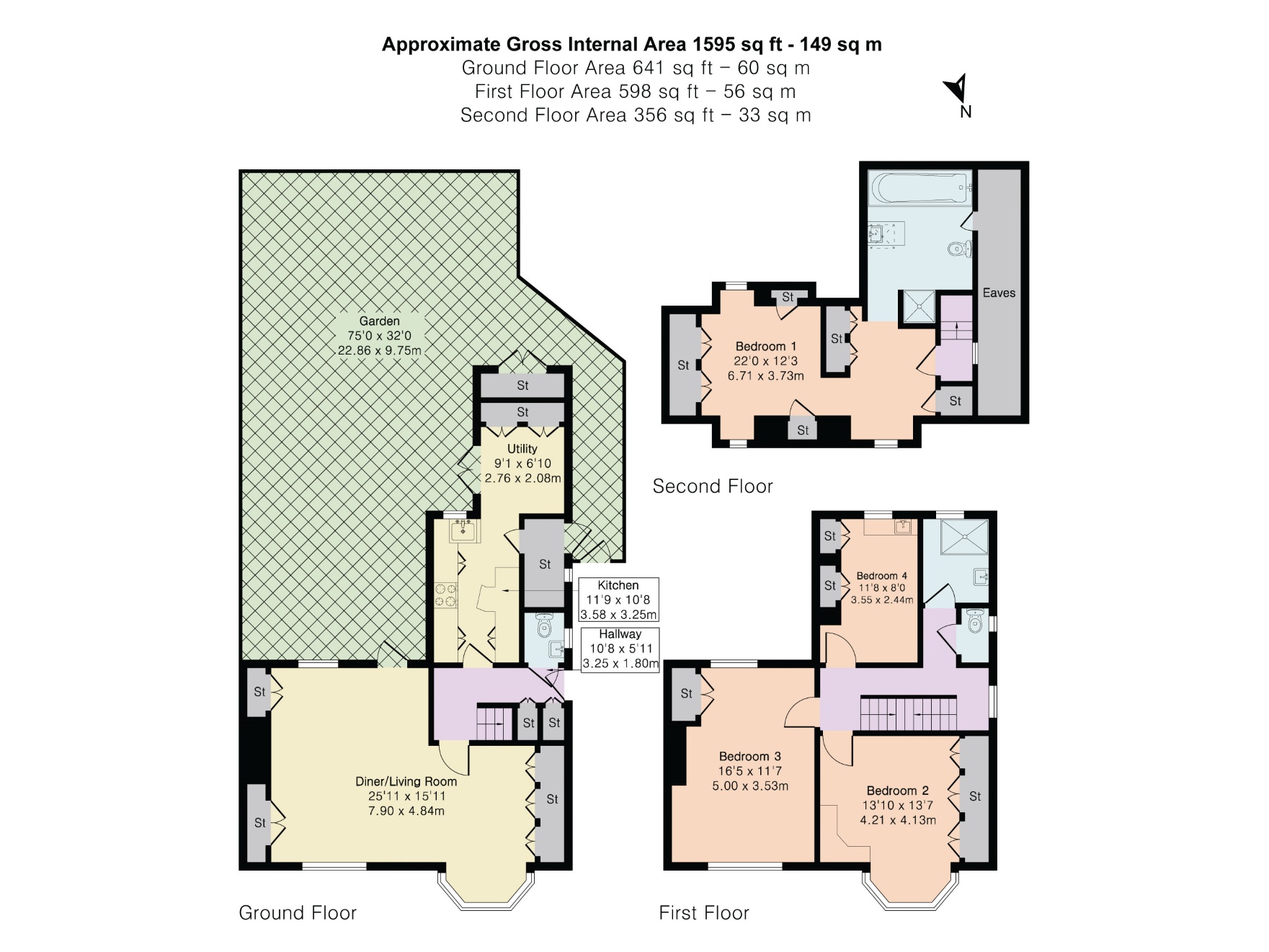 66, Corringham Road, London floorplan
