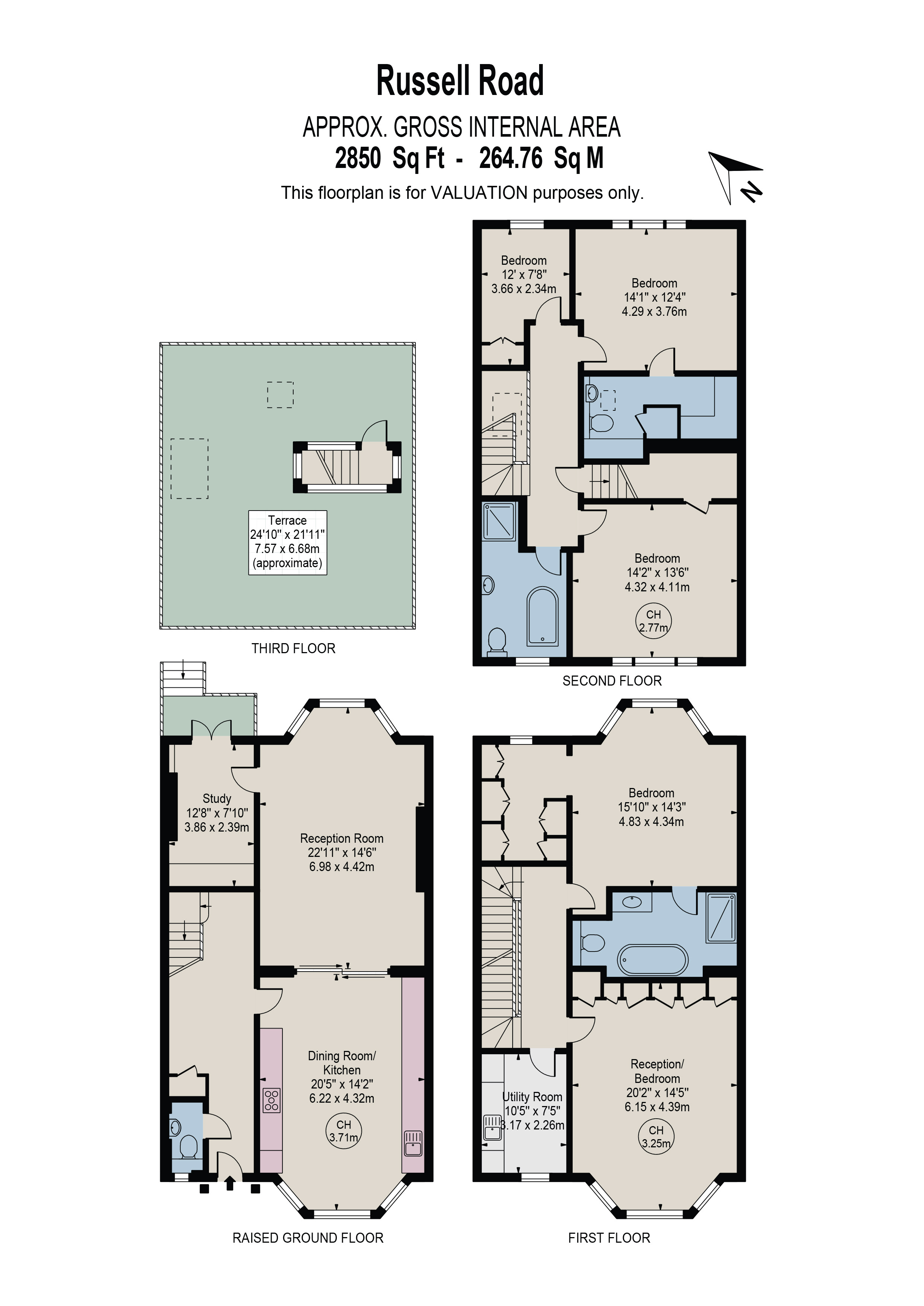 18, Russell Road, London floorplan
