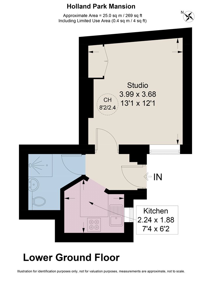 Flat 1A, Holland Park Mansions,, Holland Park Gardens, London floorplan