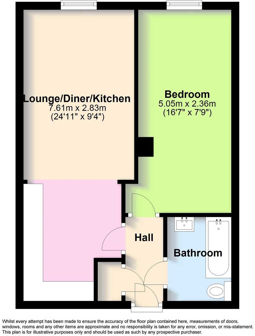 60, Skyline Apartments, The Causeway, Goring-By-Sea floorplan