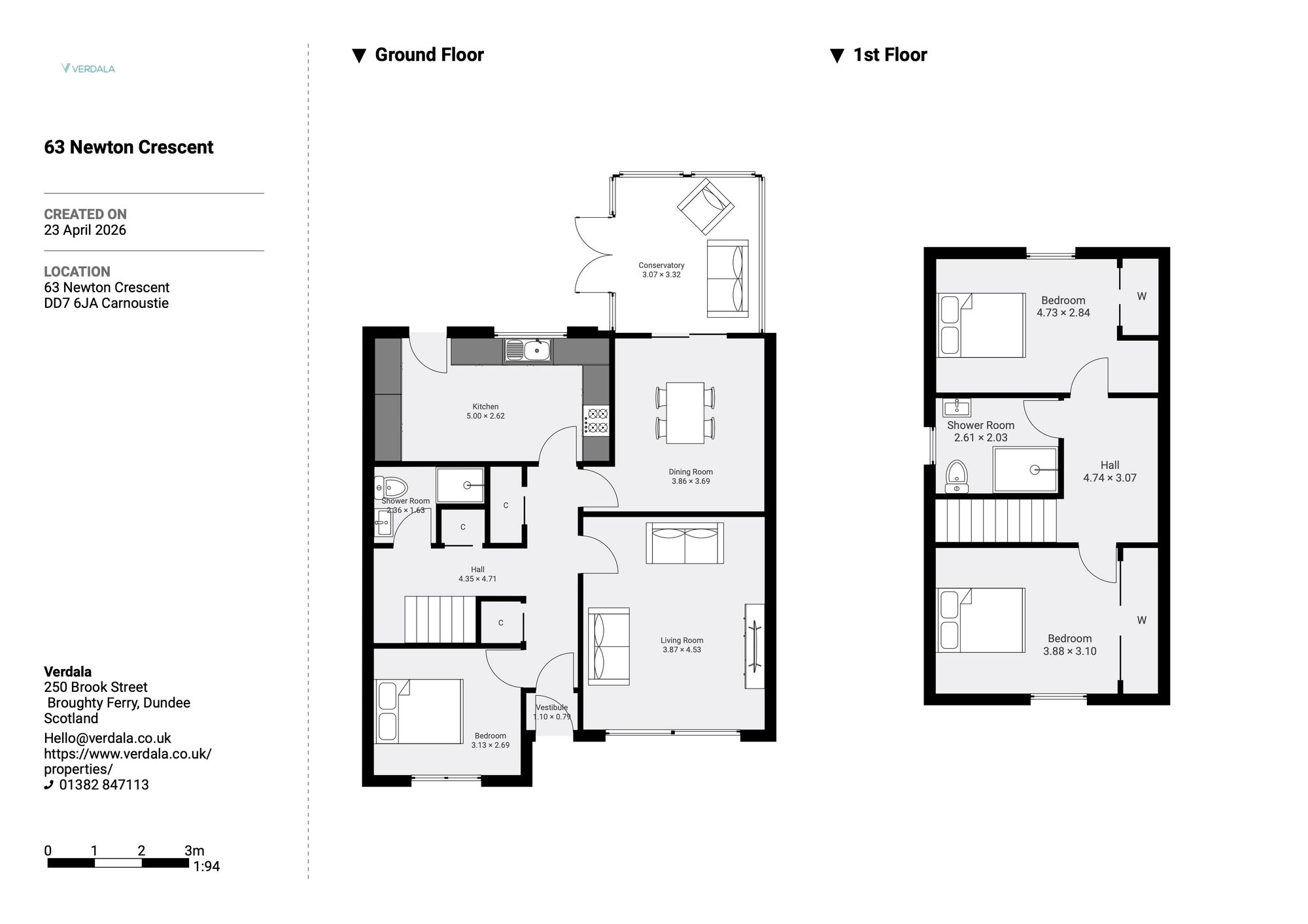 63 Newton Crescent, Carnoustie floorplan