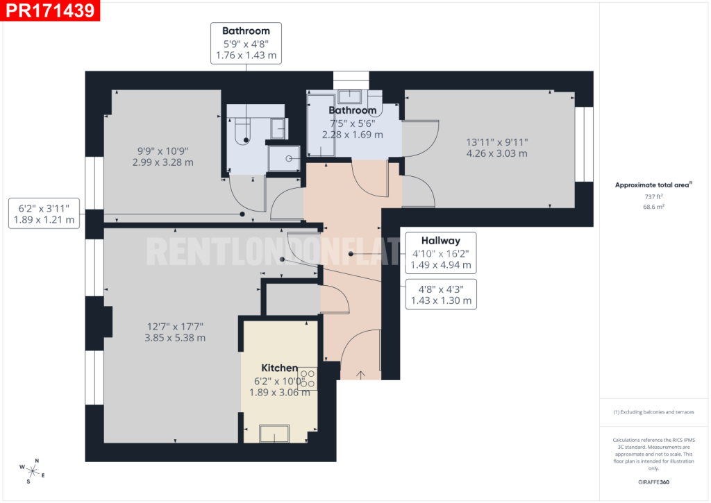  Bailey Court, Colindale, NW9 floorplan
