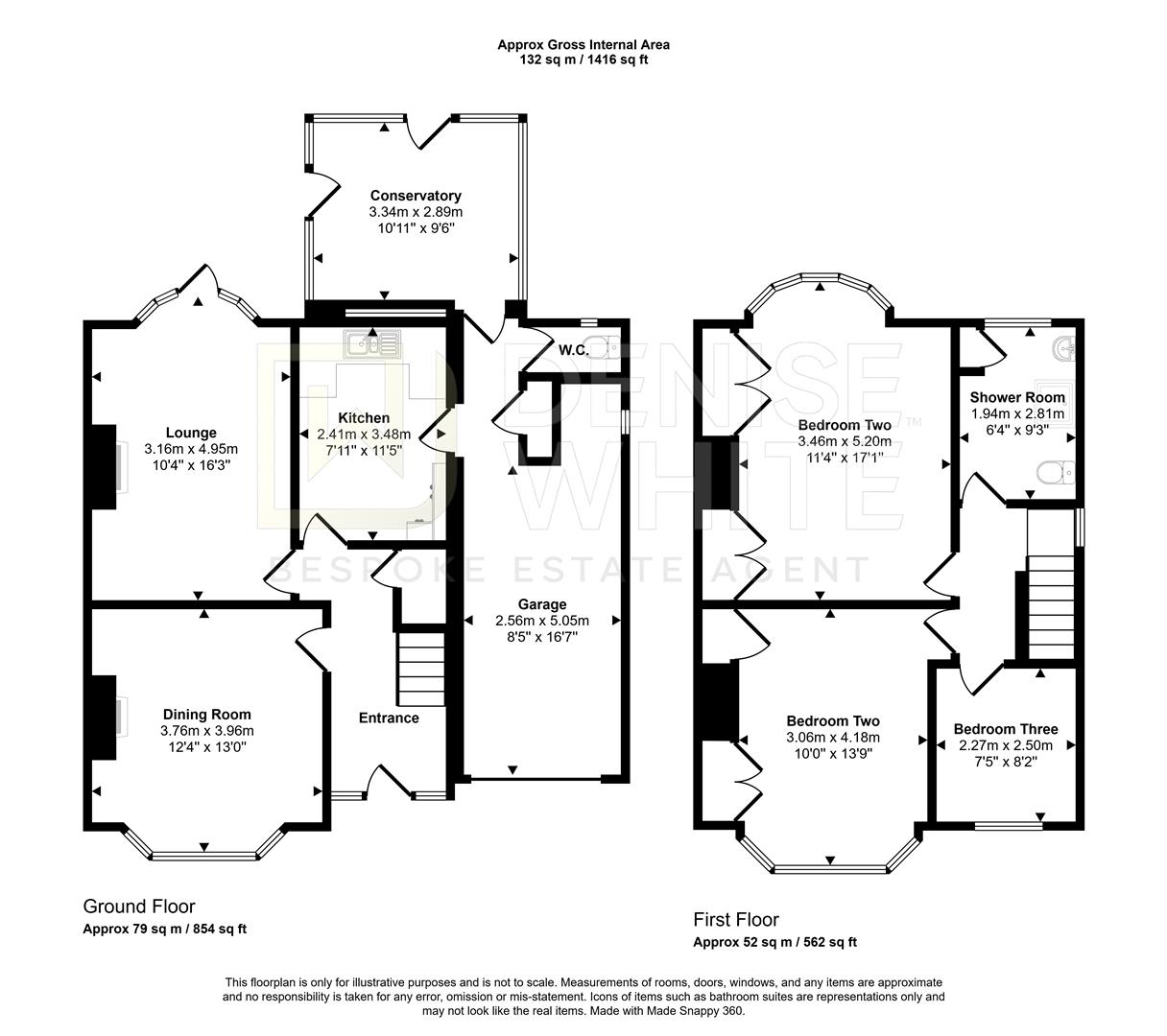 63, Wood Street, Leek floorplan