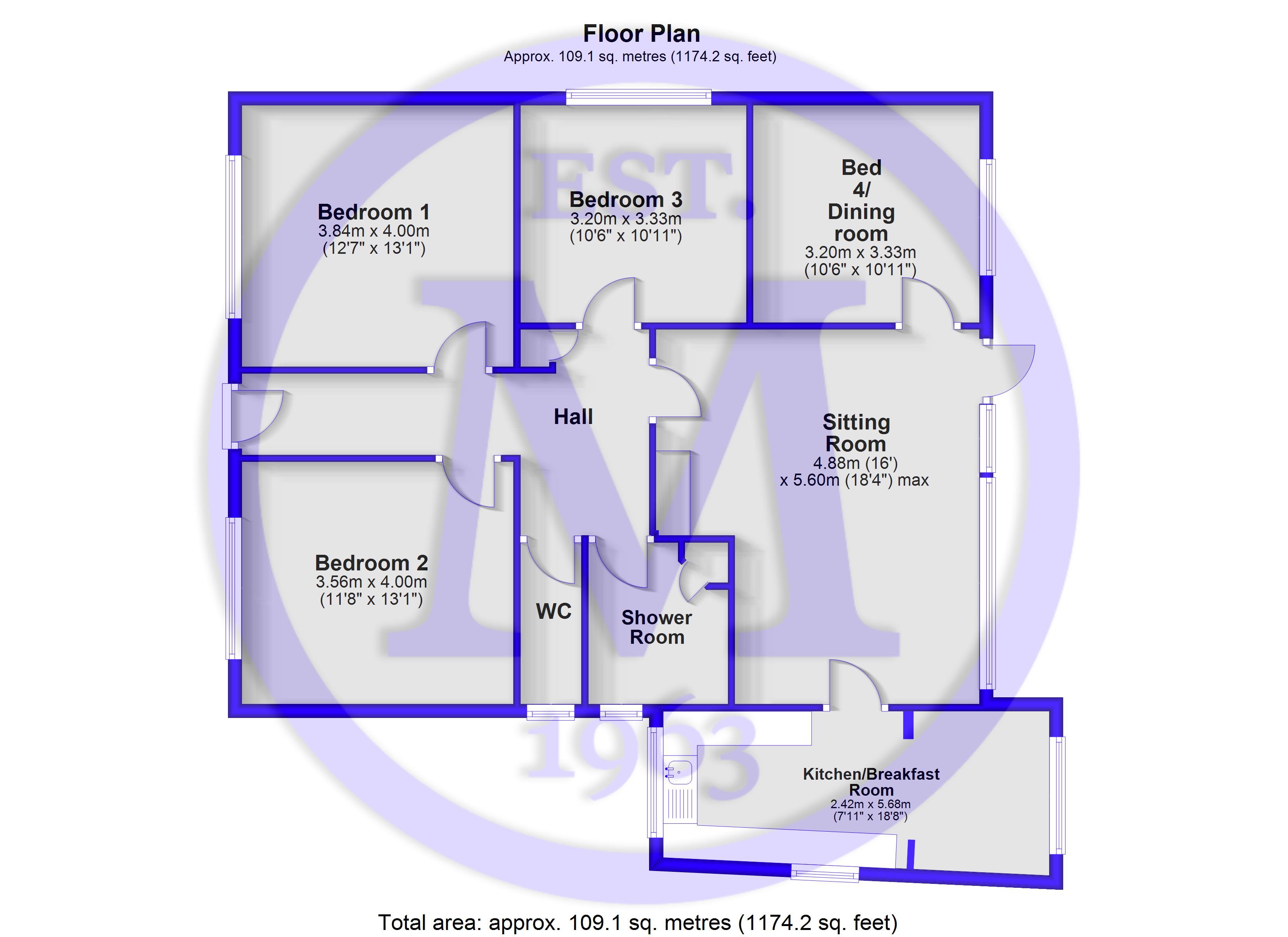 3, Milton Grove, Hampshire floorplan