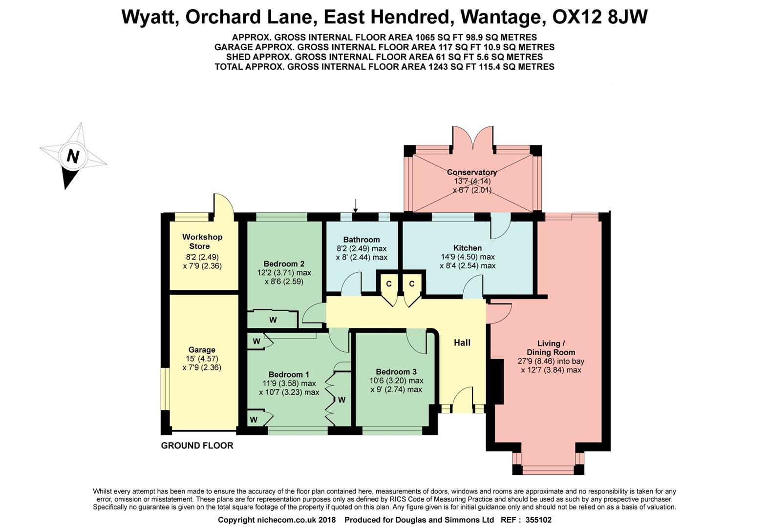 3 Bedrooms Detached bungalow for sale in Orchard Lane, East Hendred, Wantage OX12