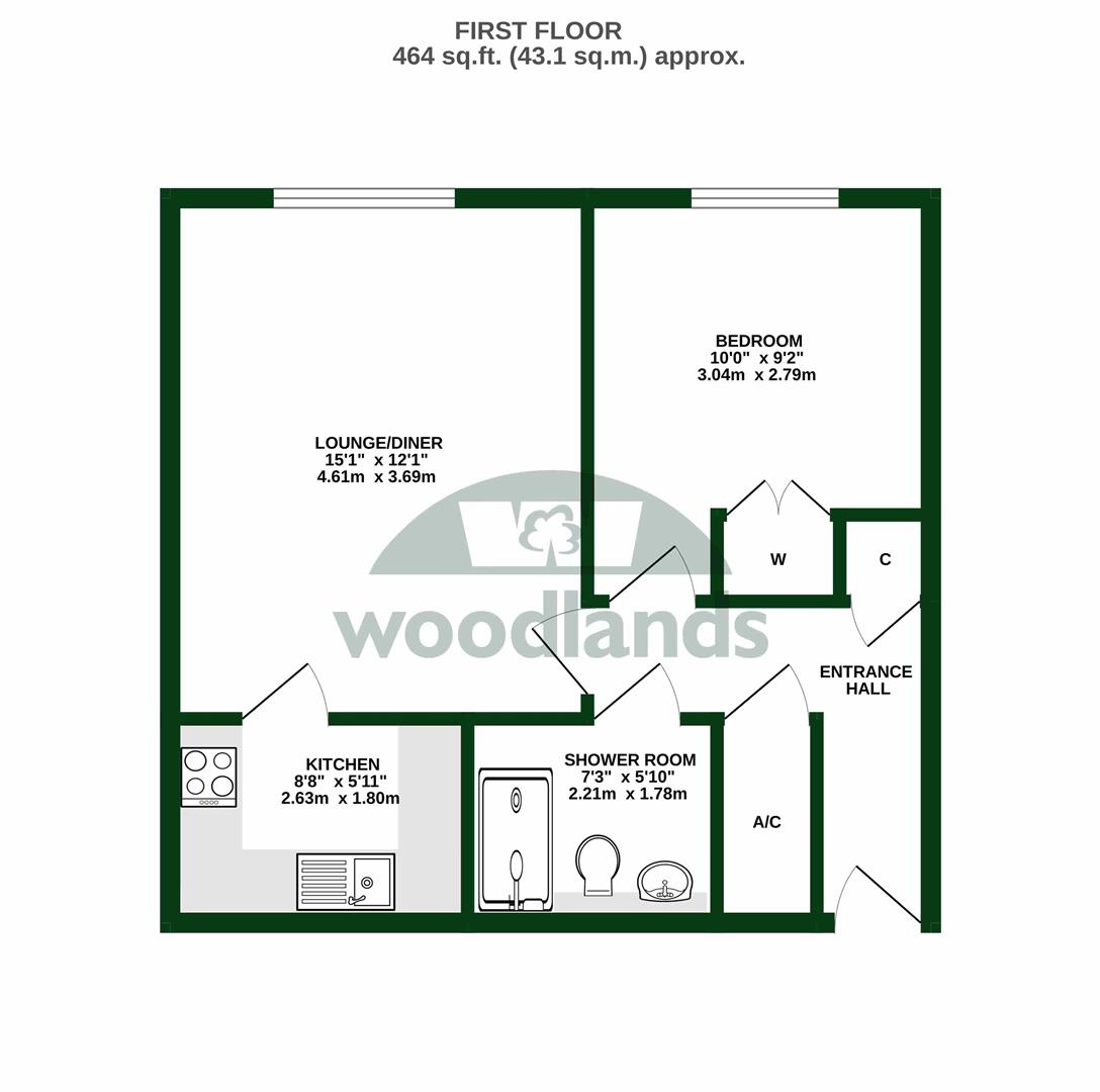 Flat 19 Brooklands Court, 25, Wray Park Road, Reigate floorplan
