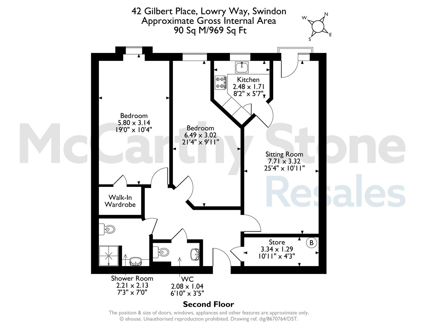 42 Gilbert Place, Lowry Way, Swindon floorplan