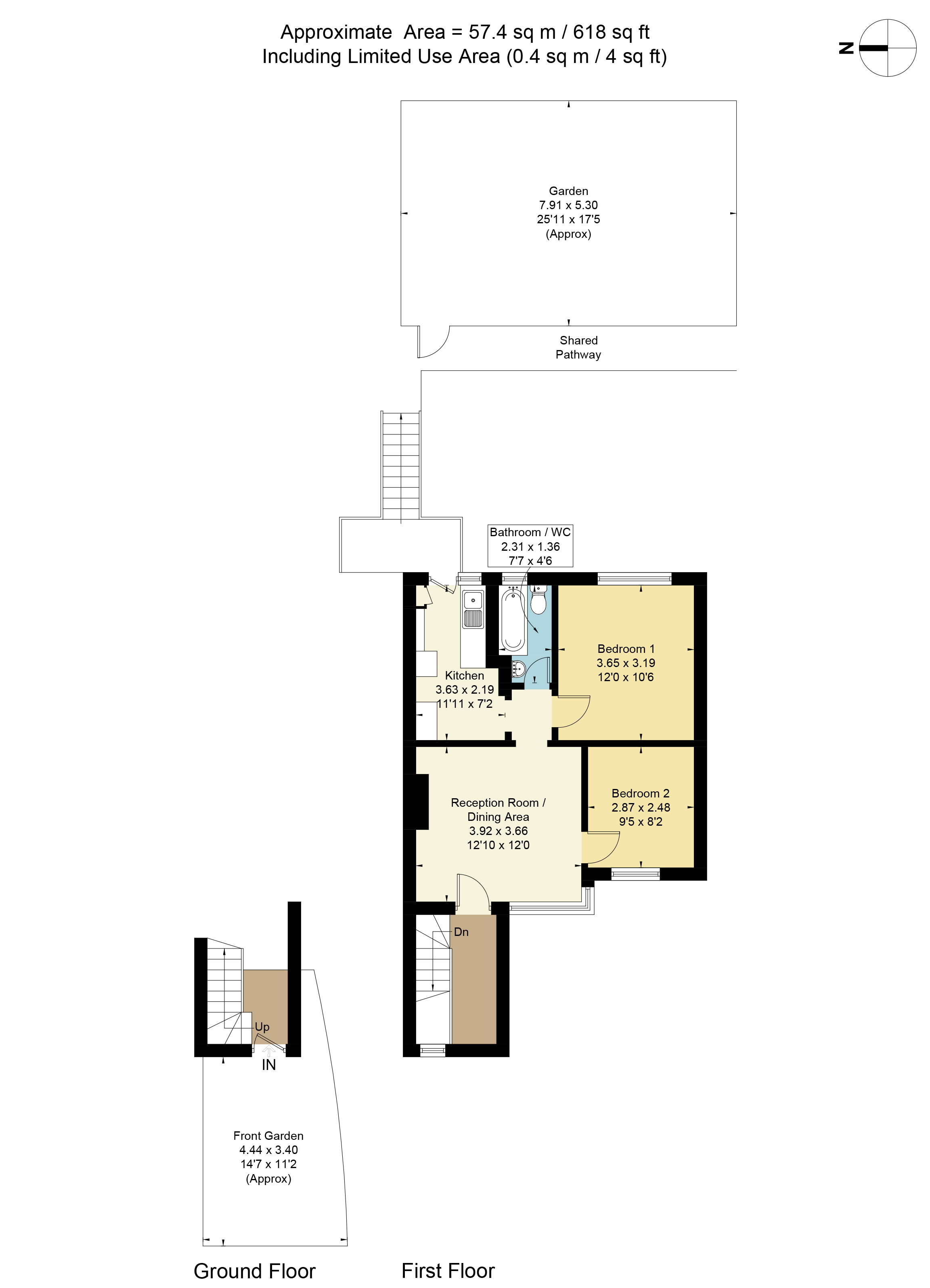 Grantham Gardens Chadwell Heath Romford Rm6 2 Bedroom Maisonette For