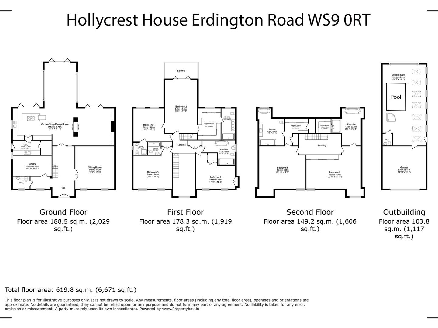 Hollycrest House, 3, Oak Grove, Aldridge floorplan