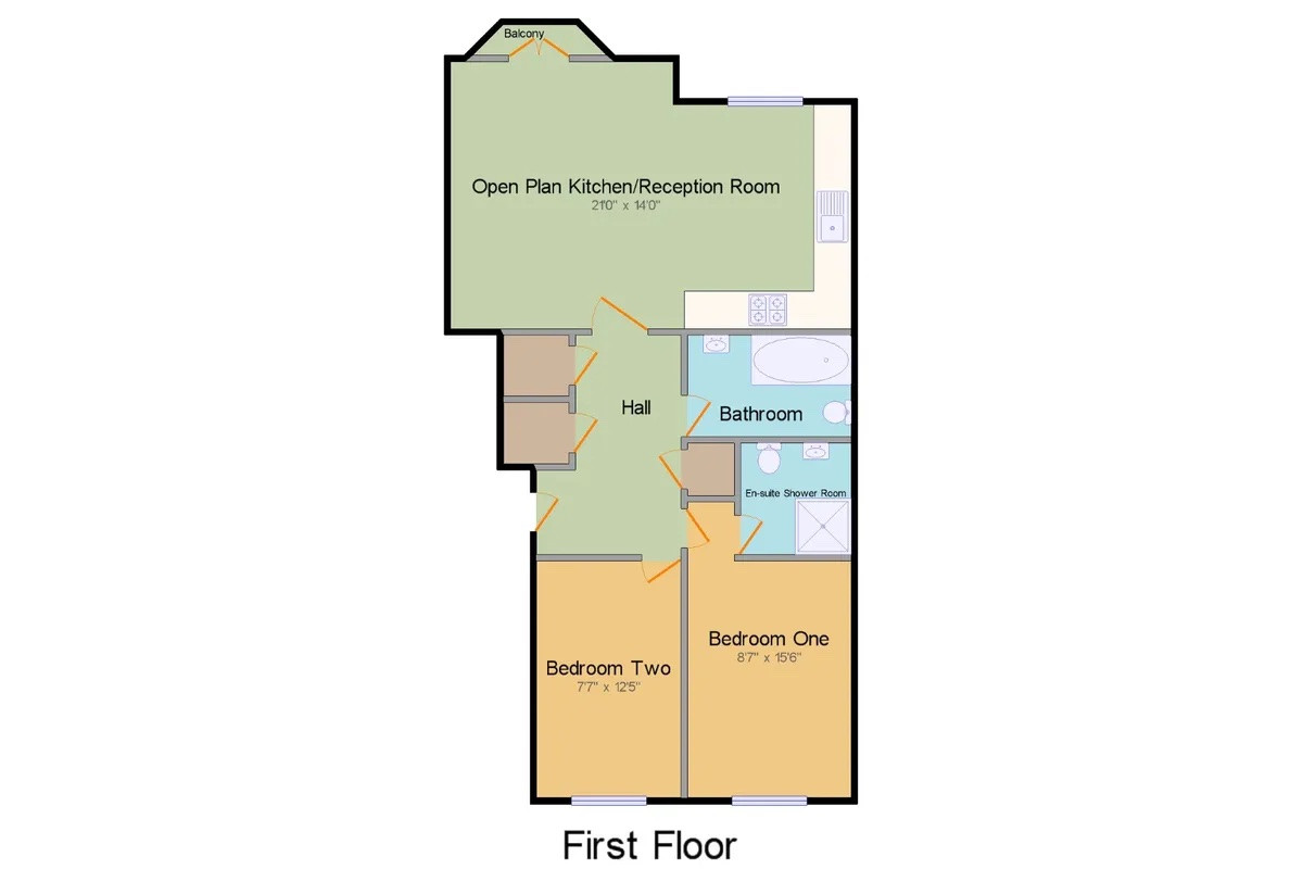 Flat 6, Cranbrook Court, South Croydon floorplan