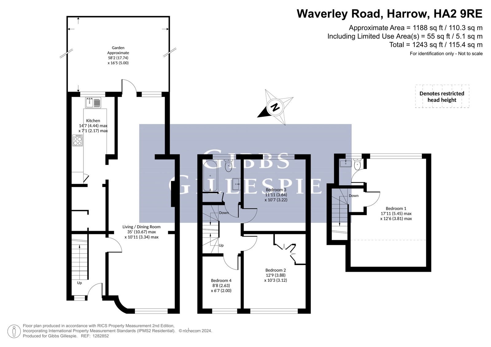 134, Waverley Road, Harrow floorplan