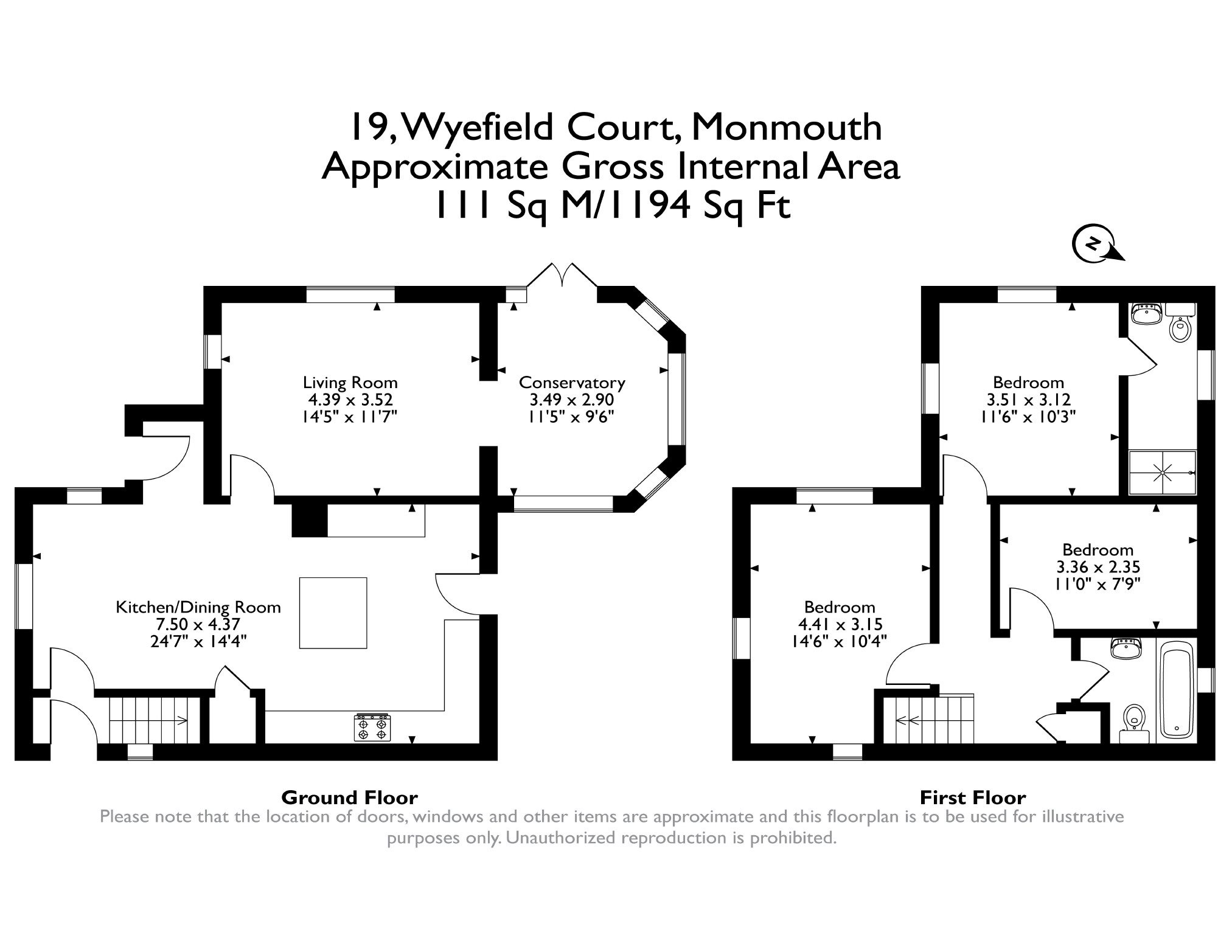19, Wyefield Court, Monmouth floorplan