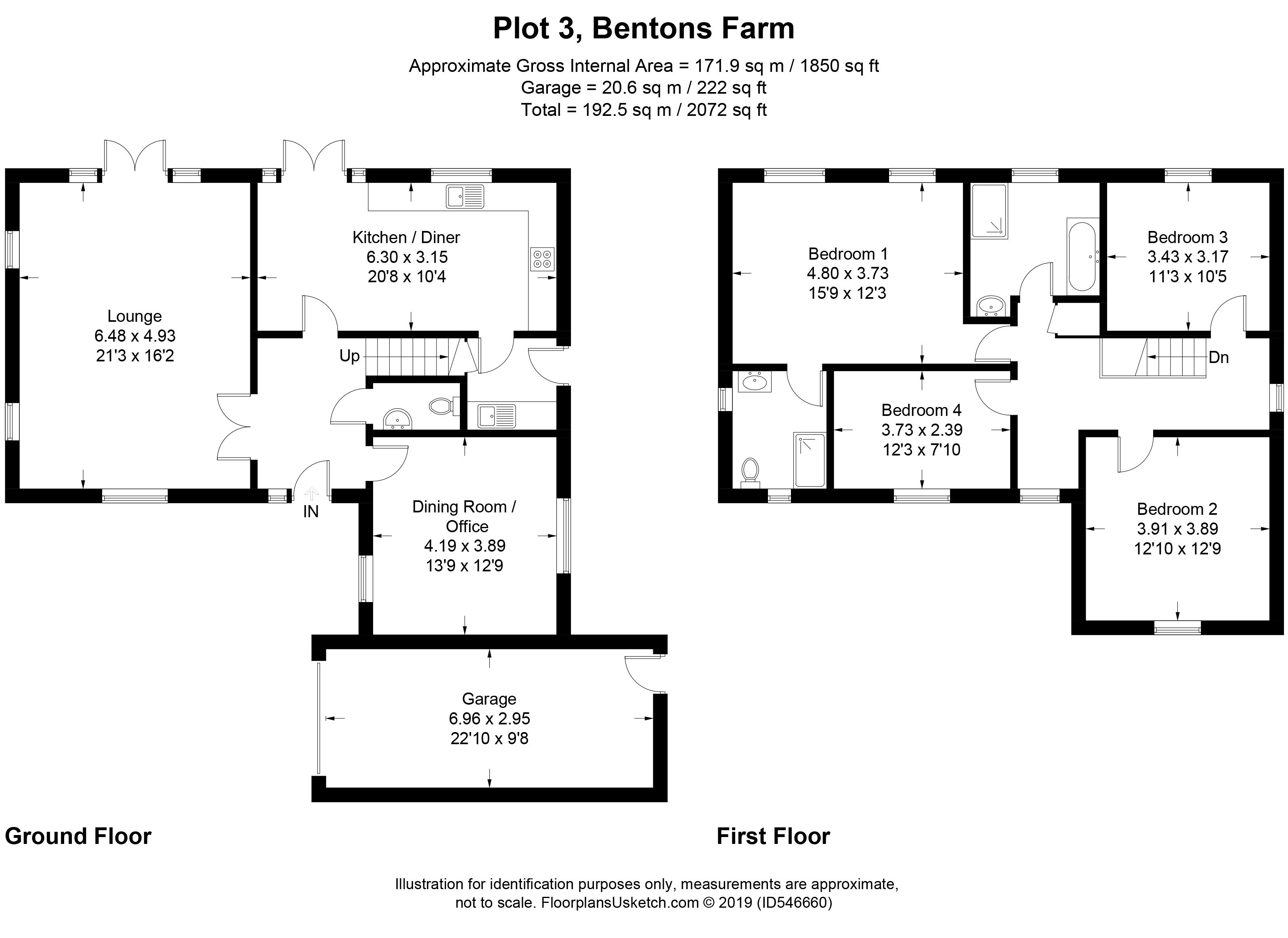 4 Bedrooms Detached house for sale in Middle Street, Bumbles Green, Nazeing EN9