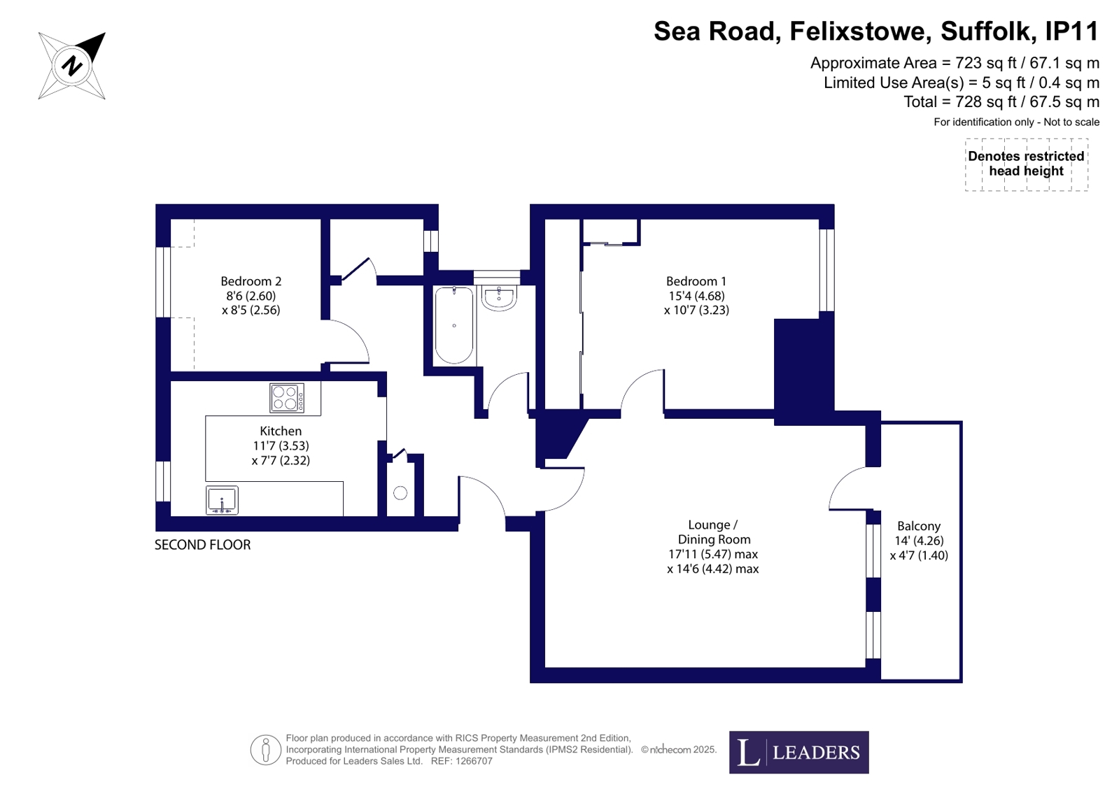 6 Bristol House,, Sea Road, Suffolk floorplan