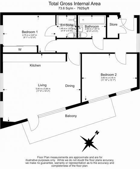 Queenshurst Square, Kingston Upon Thames floorplan