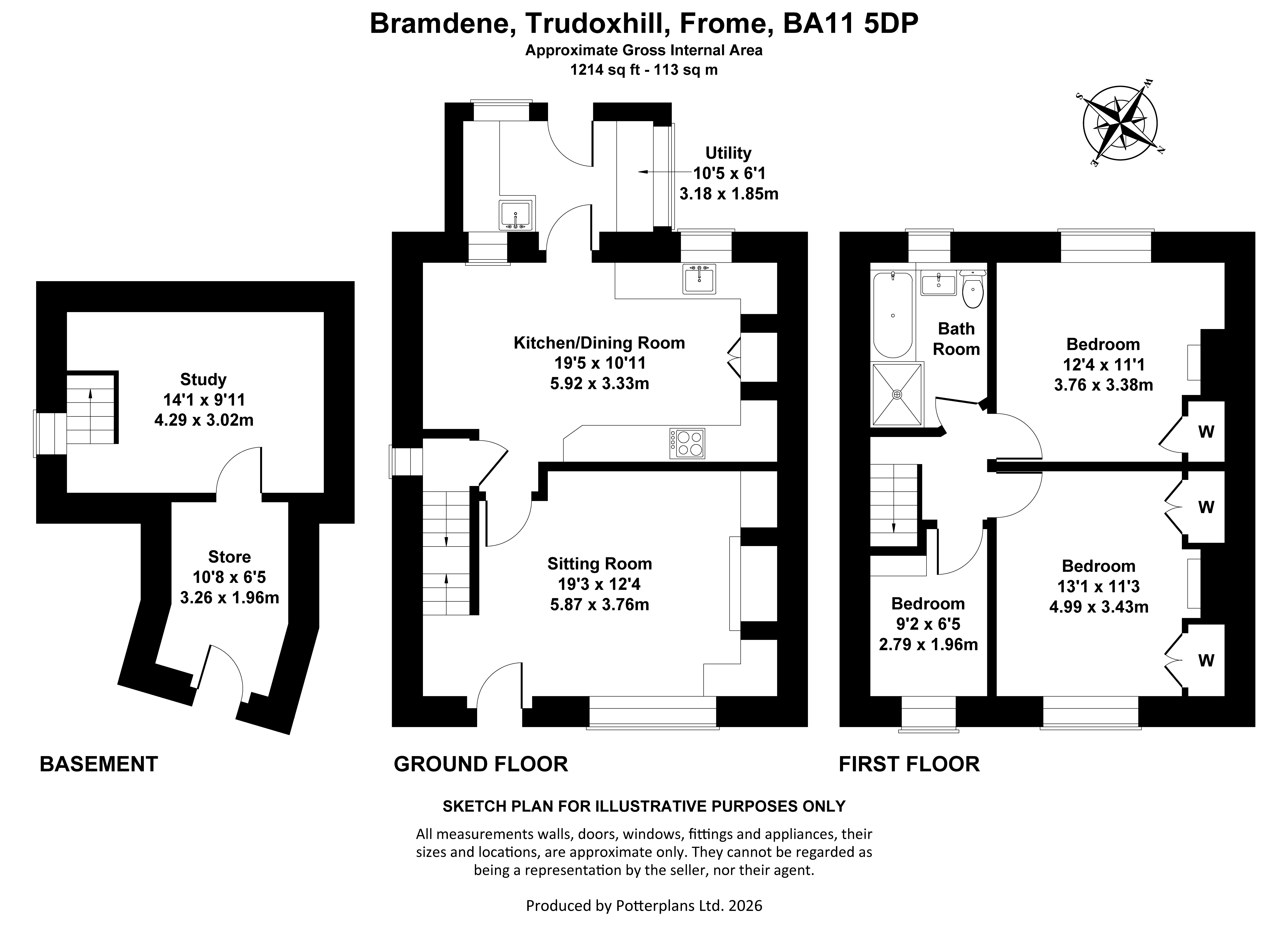 Bramdene,, Trudoxhill, Somerset floorplan