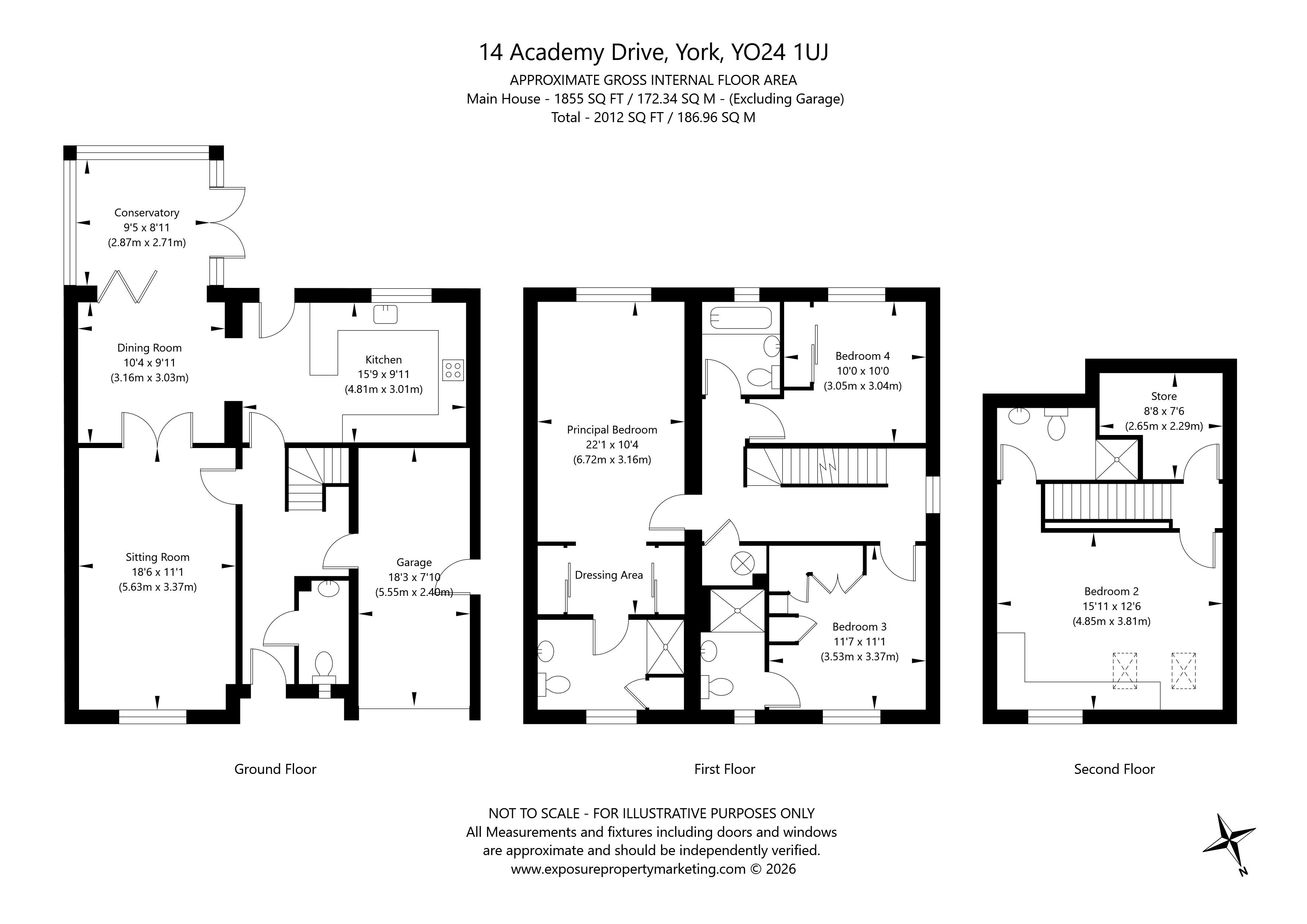 14, Academy Drive, York floorplan