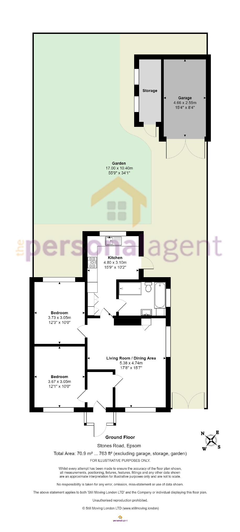 2 bed detached bungalow for sale in Stones Road, Epsom, Surrey KT17