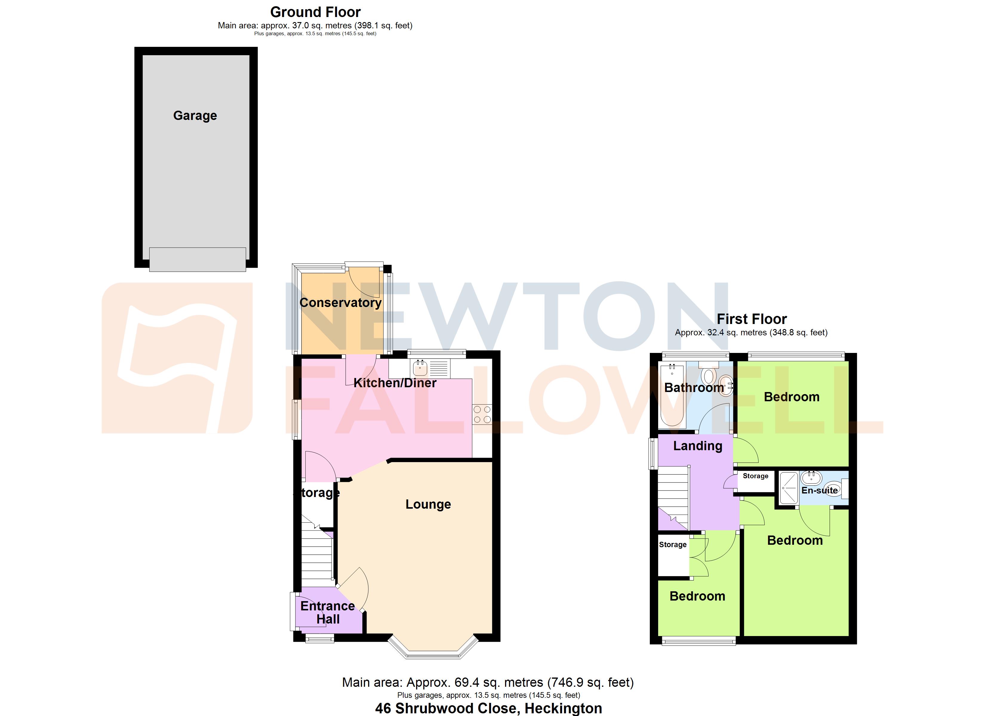 46, Shrubwood Close, Heckington floorplan