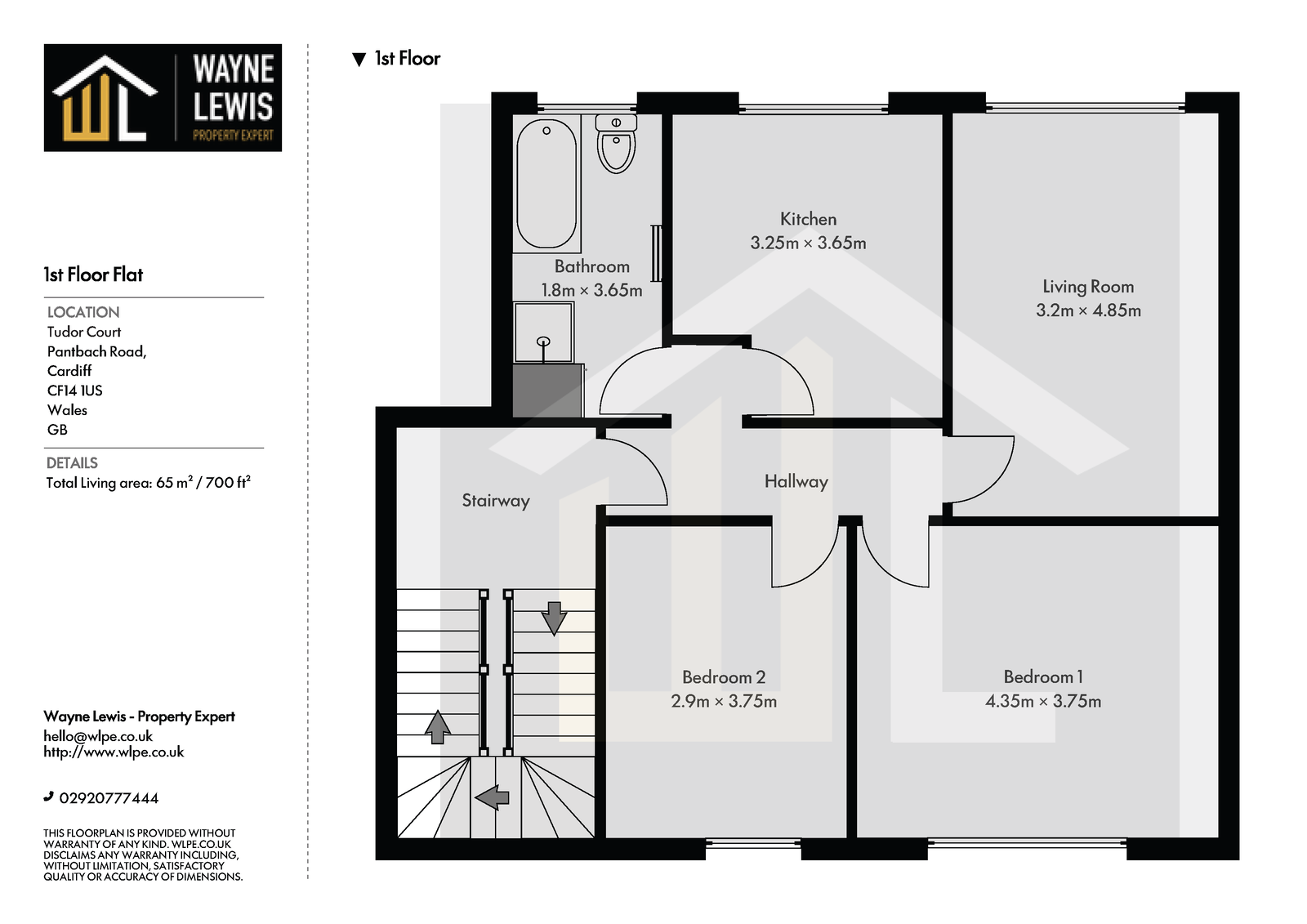 Tudor Court,Flat 8, Pantbach Road, Cardiff floorplan
