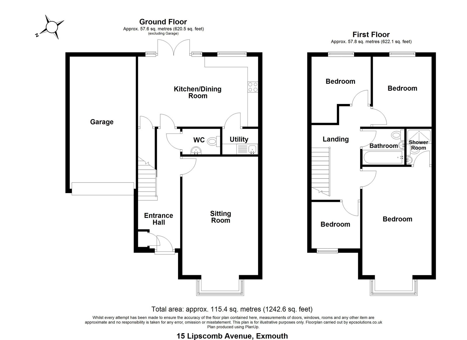15 Lipscomb Avenue, Exmouth, ex8 2fl floorplan