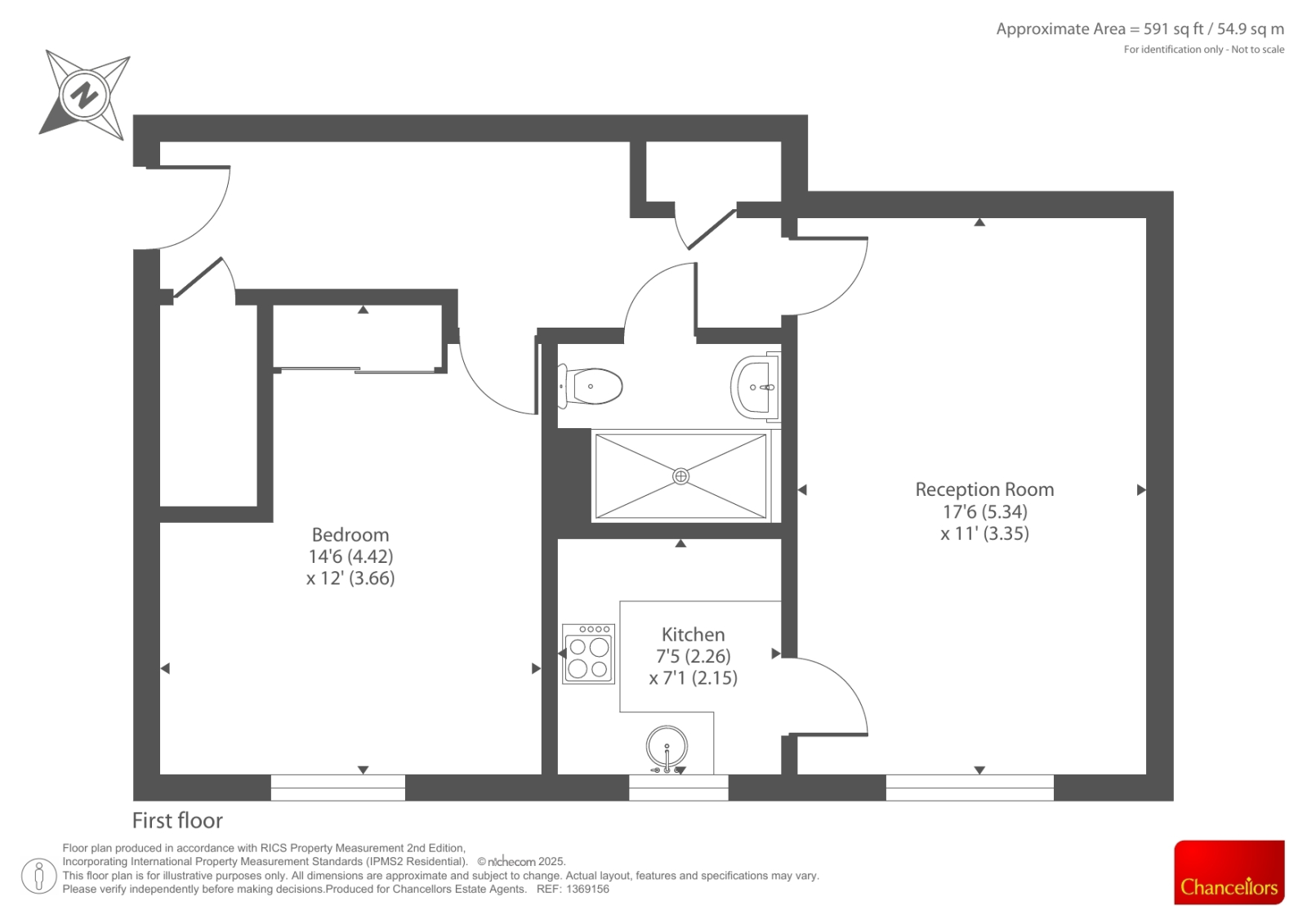 Apartment 19 Passfield Lodge, 88, Guildford Road, Lightwater floorplan