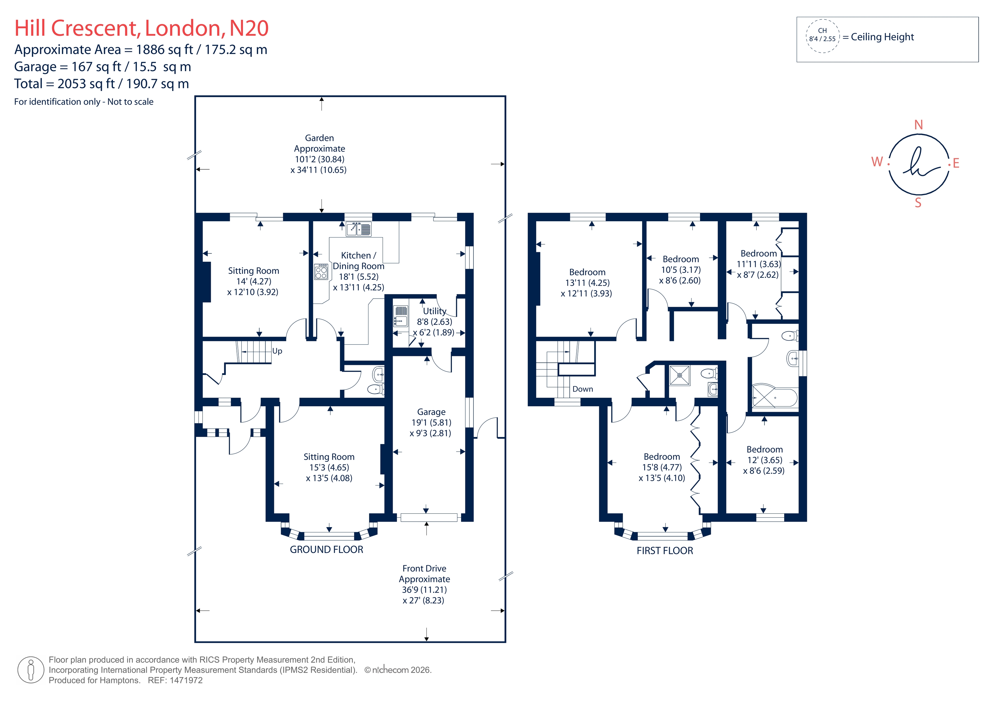23, Hill Crescent, Totteridge floorplan