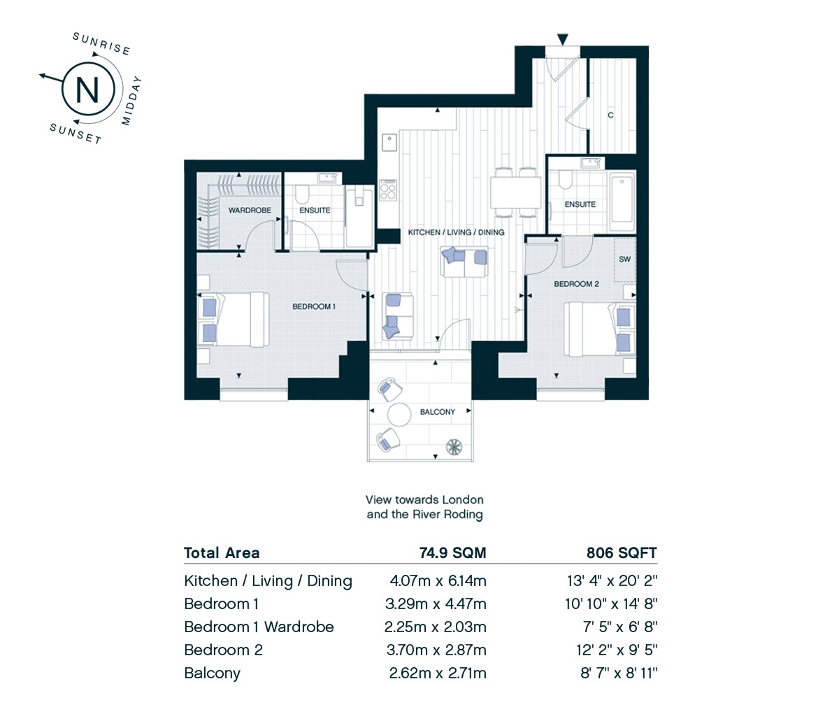 Plot 1094, Abbey Quay, Jasper Wharf, Barking floorplan