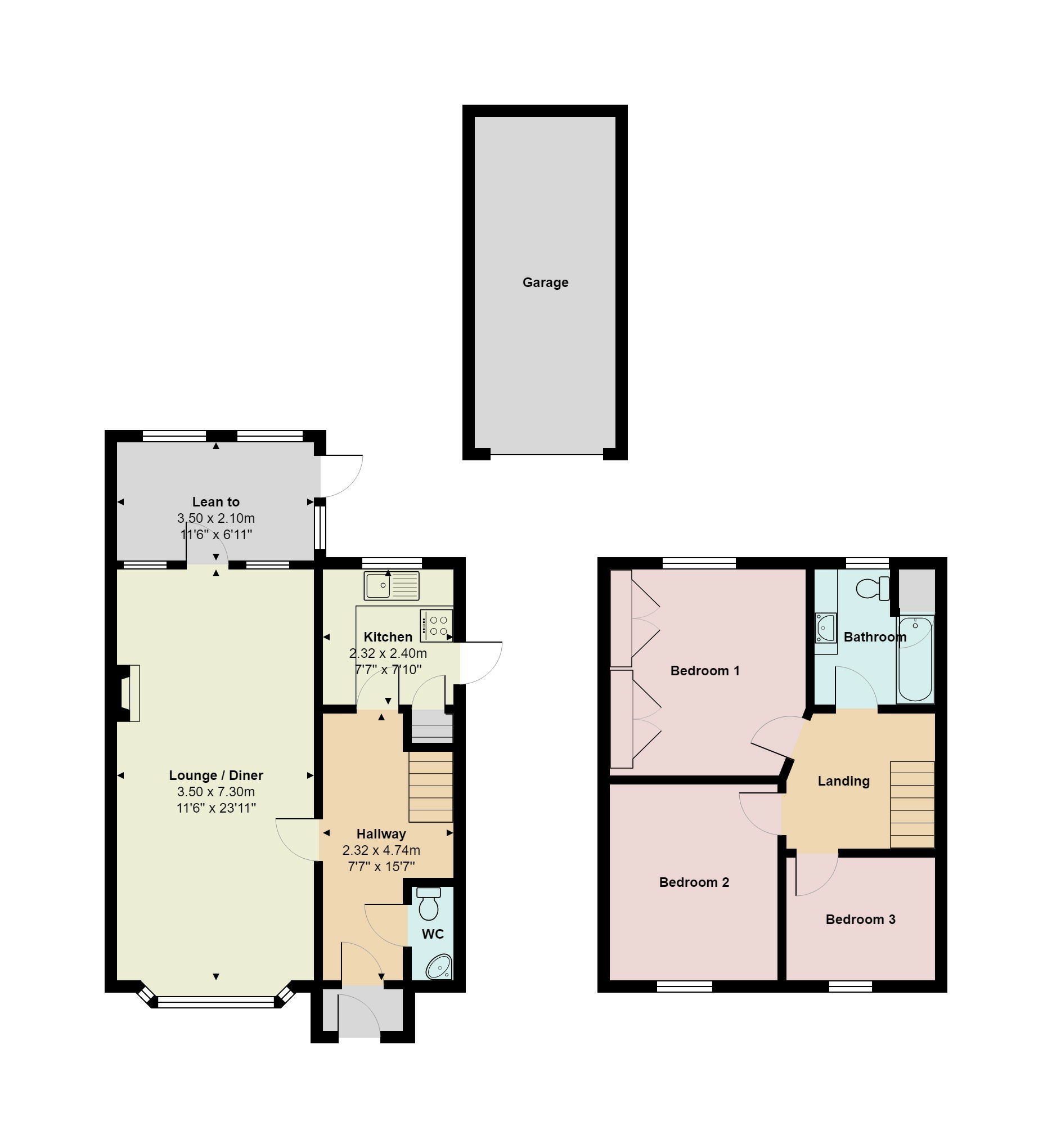 3 Bedrooms Semi-detached house for sale in Stafford Road, Crawley RH11