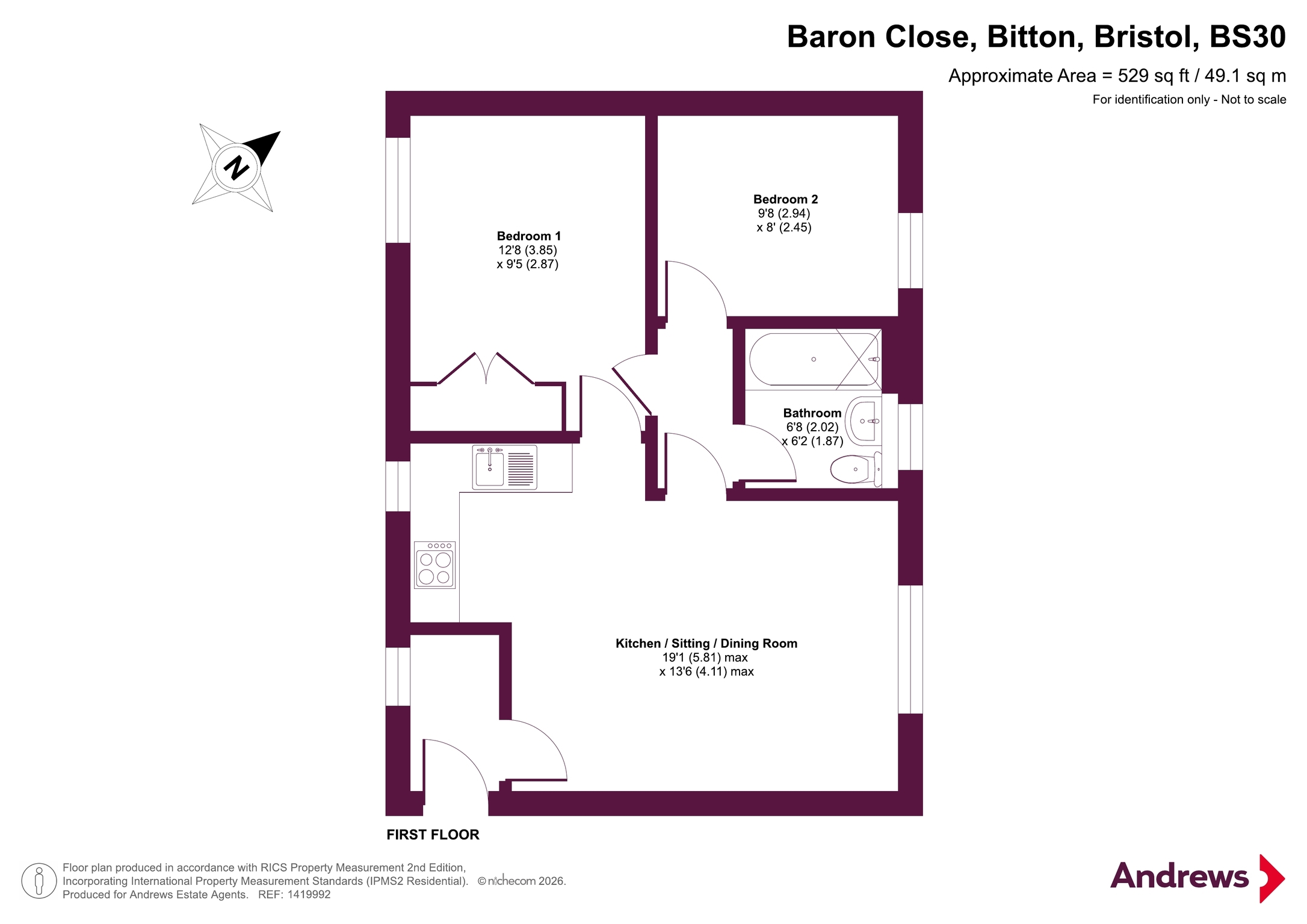 4, Baron Close, Bristol floorplan