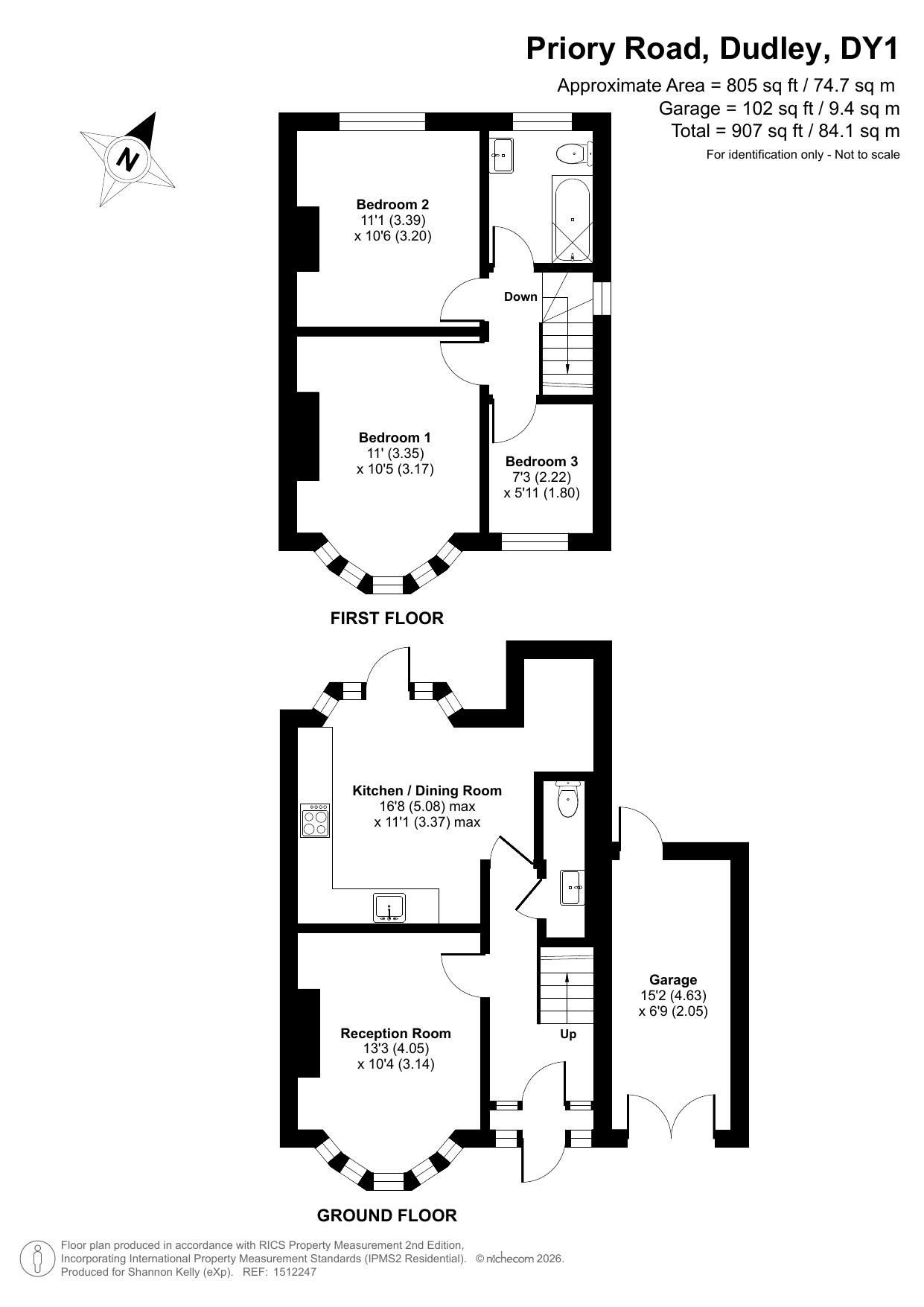 58, Priory Road, Dudley floorplan