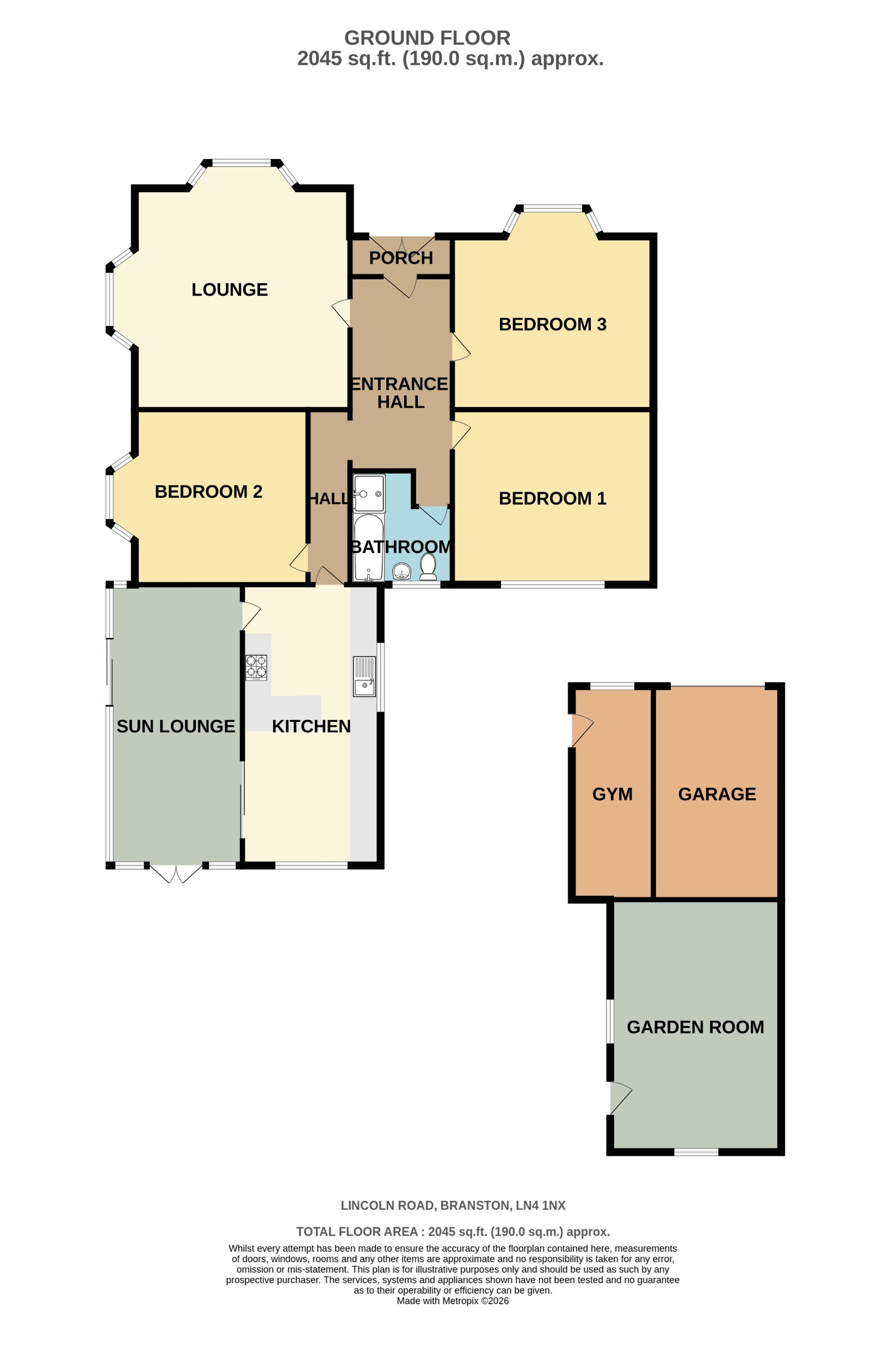 88, Lincoln Road, Branston floorplan