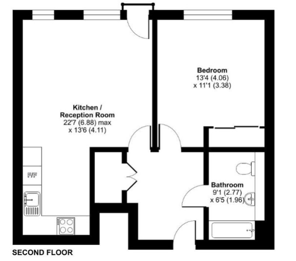 Flat 12, Waddington House, 62 Barnes Wallis Way, St. Albans floorplan