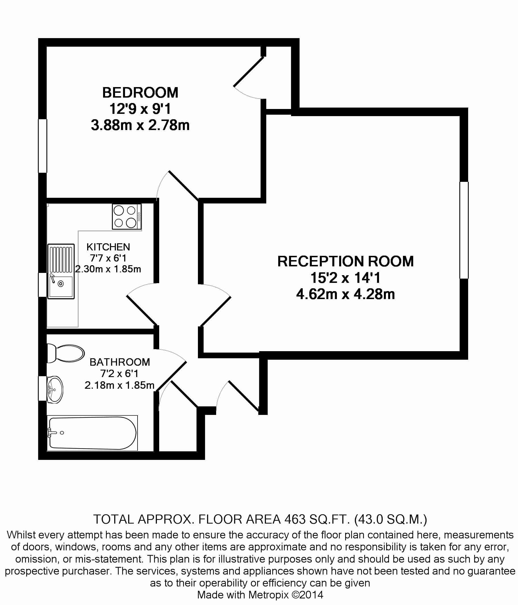 1 Bedrooms Flat to rent in Park Road, Guildford GU1