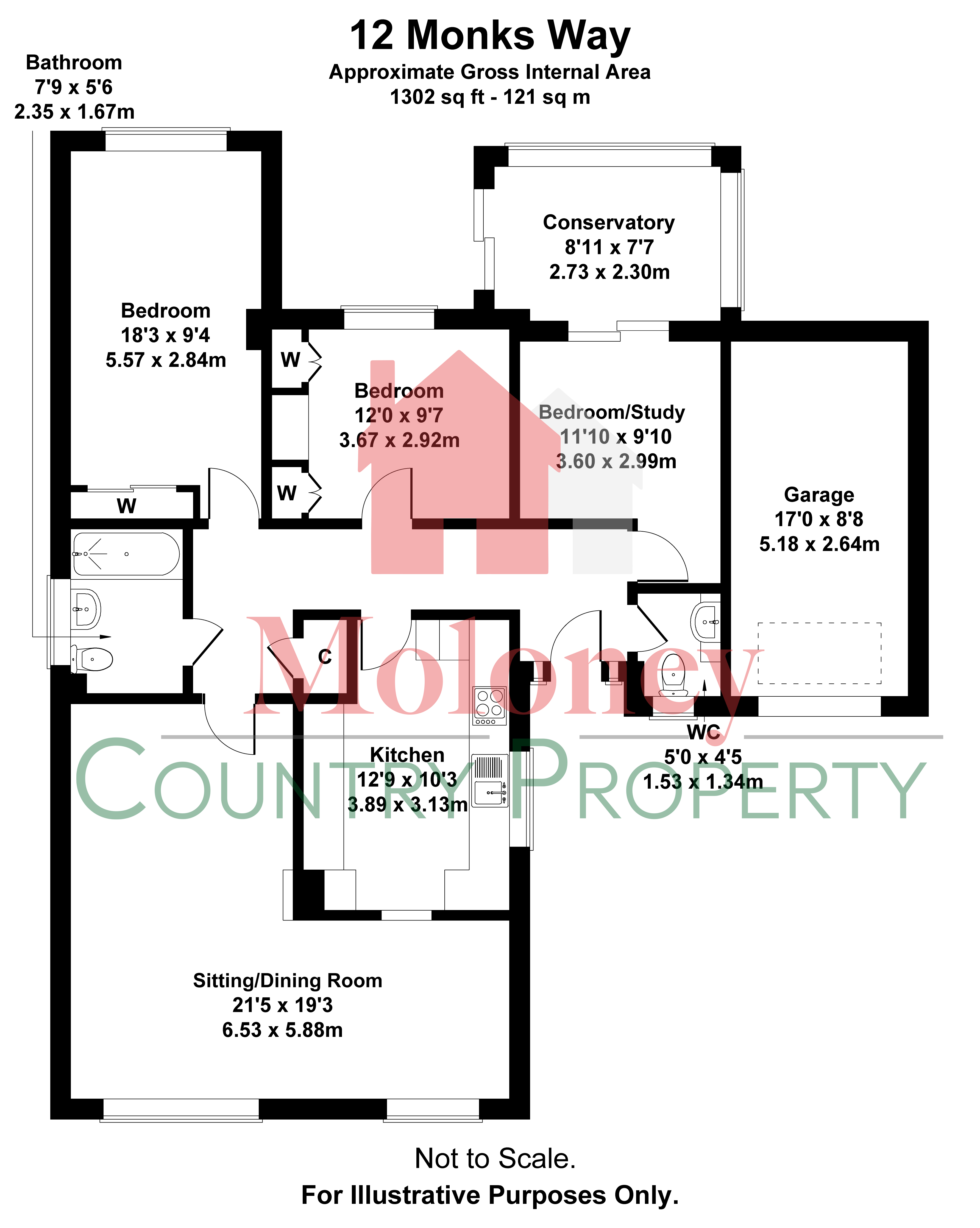 12, Monks Way, Rye floorplan